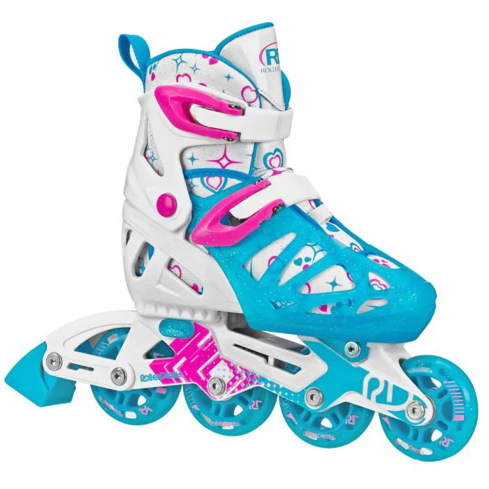 RDS Tracer Kids Adjustable Rollerblades - Lightweight Inline Skates for Boys & Girls with Size Adjustment - Perfect for Outdoor Play, Park Skating & Birthday Gifts