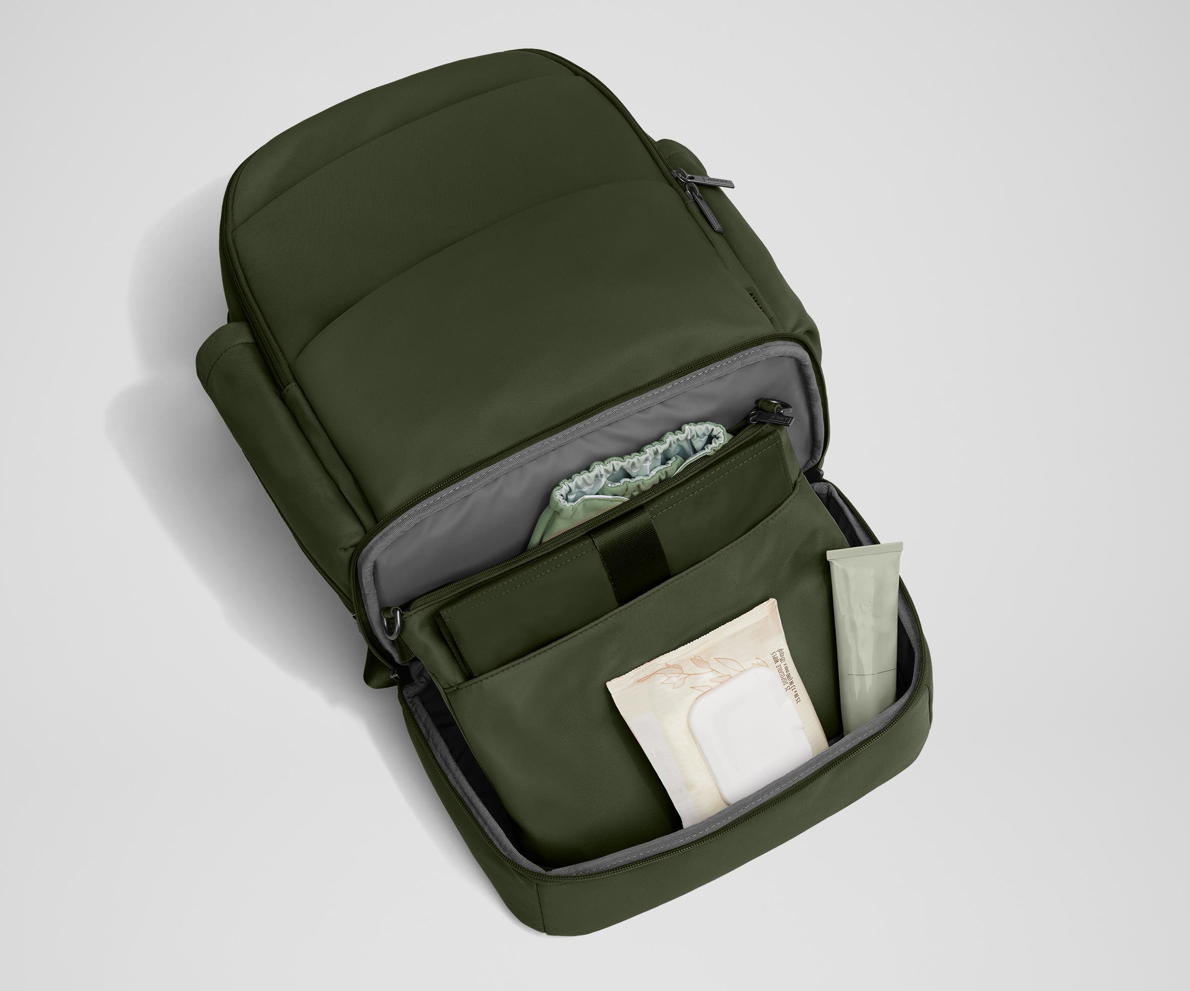 Premium Olive Green Double Diaper Backpack - Spacious Baby Essentials Organizer for Travel, Hiking & Daily Parenting - Waterproof & Durable Diaper Bag for Moms & Dads