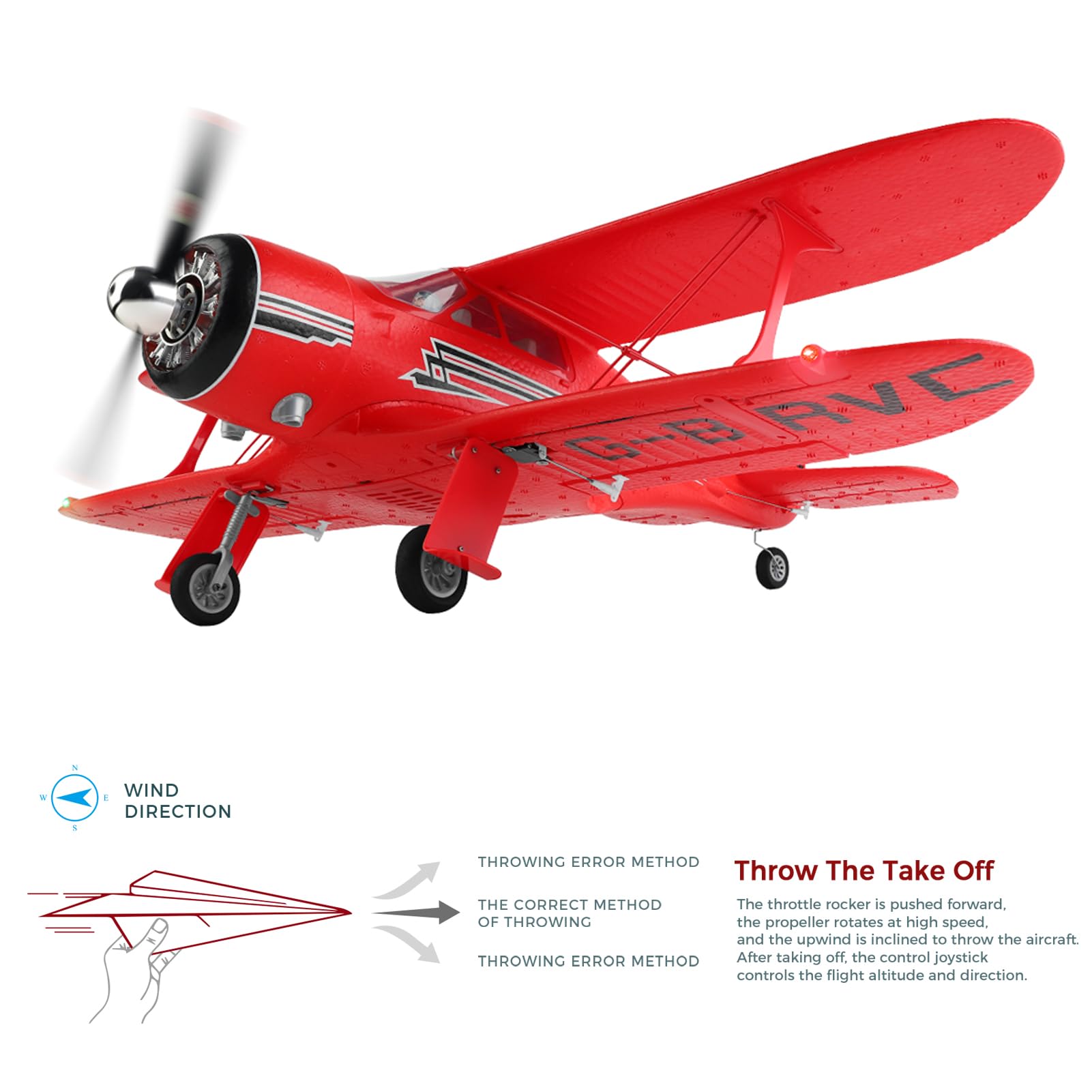 GoolRC XK A300 4CH Brushless RC Airplane - 2.4GHz Remote Control Aircraft with 3D/6G Flight Modes, Easy to Fly for Beginners & Adults, Durable Yellow Fighter Plane | Perfect for Outdoor Flying, Aerial Photography & RC Hobby Training
