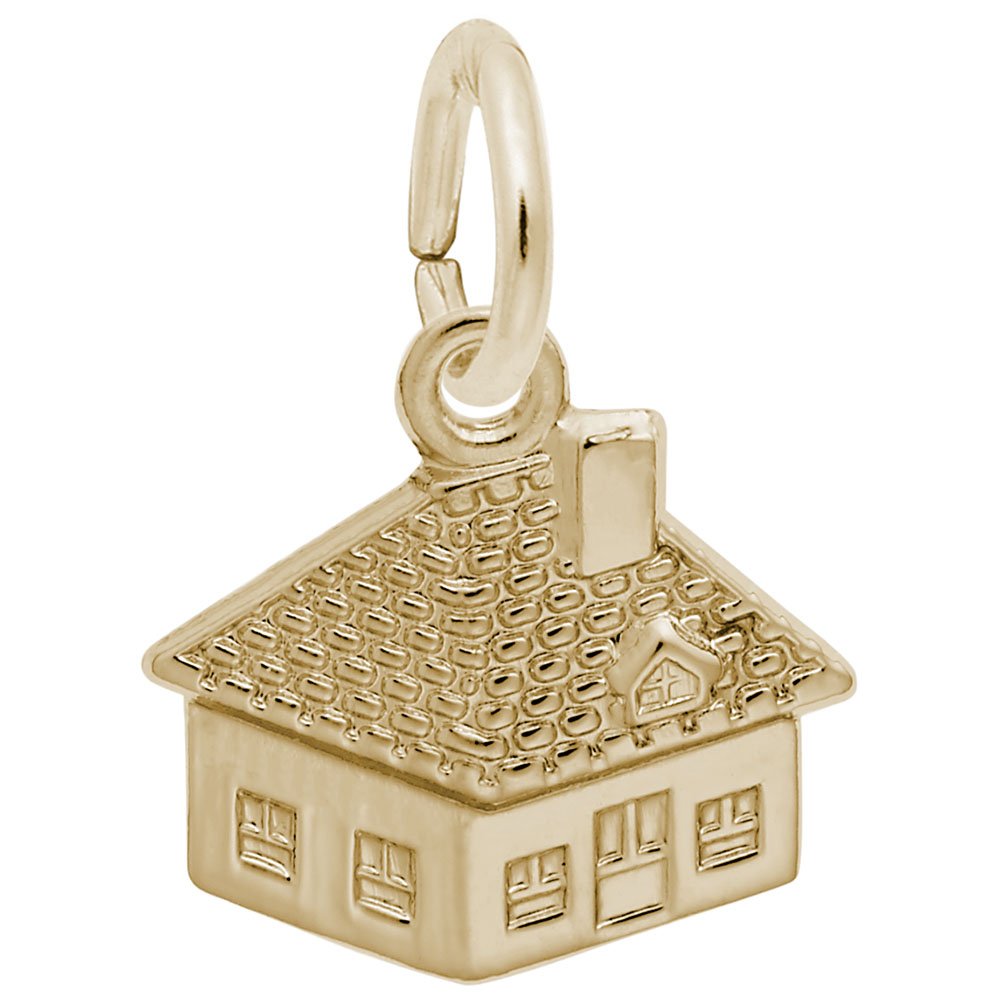 10K Yellow Gold House Charm Pendant - Dainty Jewelry for Bracelets & Necklaces - Perfect for Gifts, Stacking & Everyday Wear