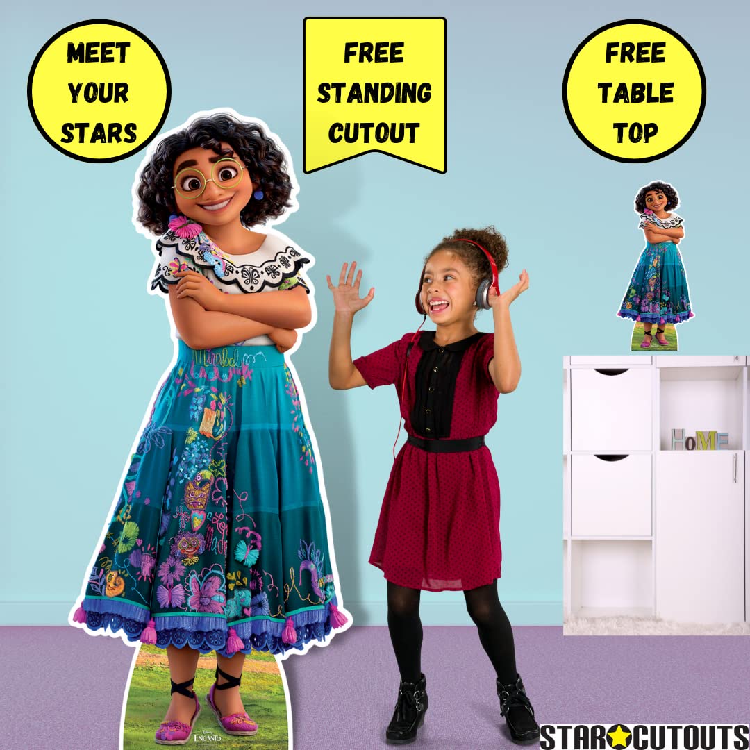STAR CUTOUTS SC4104 Mirabel Encanto Life-Size Cardboard Cutout Standee - Free 2pc Mini Party Decorations & Gift (Red) | Perfect for Disney Movie Themed Parties, Birthday Decorations & Photo Booths