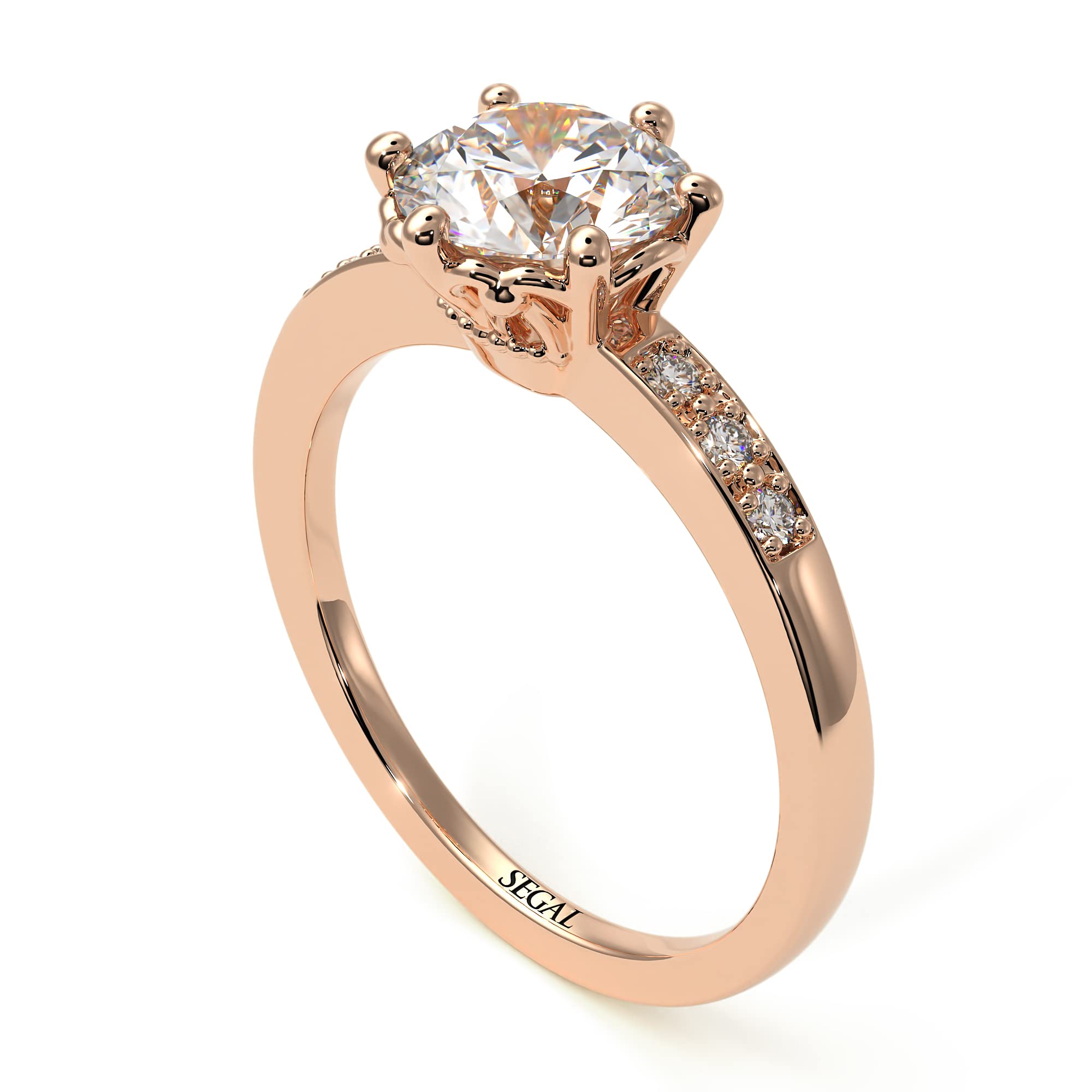 Classic 18K-14K Rose Gold Engagement Ring with White Diamond | Premium Moissanite Vintage Wedding Ring for Women - Olivia | Perfect for Proposals, Anniversaries & Special Occasions
