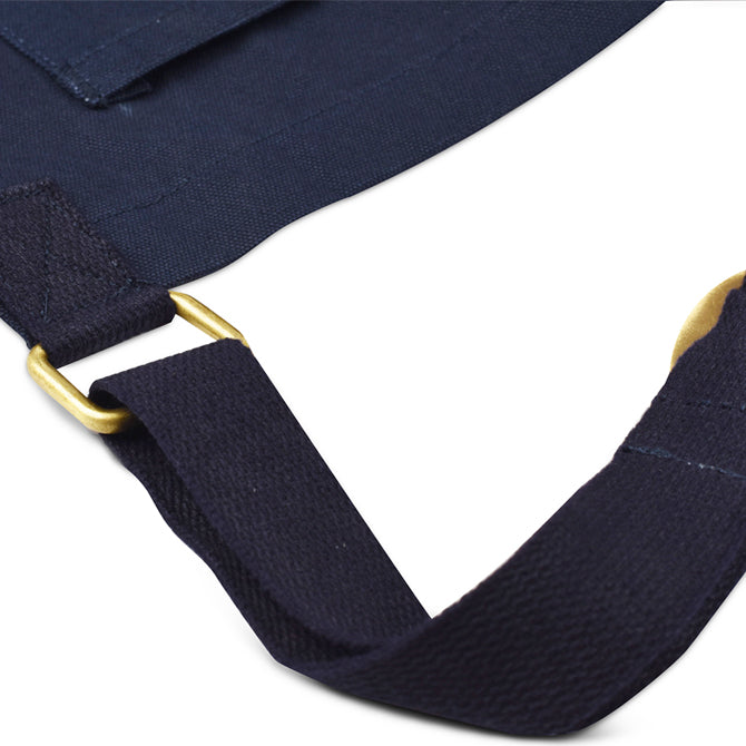 Premium Navy Blue JB Prince Bib Apron - Heavy Duty Chef Apron for Cooking, Grilling & Baking - Ideal for Professional Chefs & Home Cooks