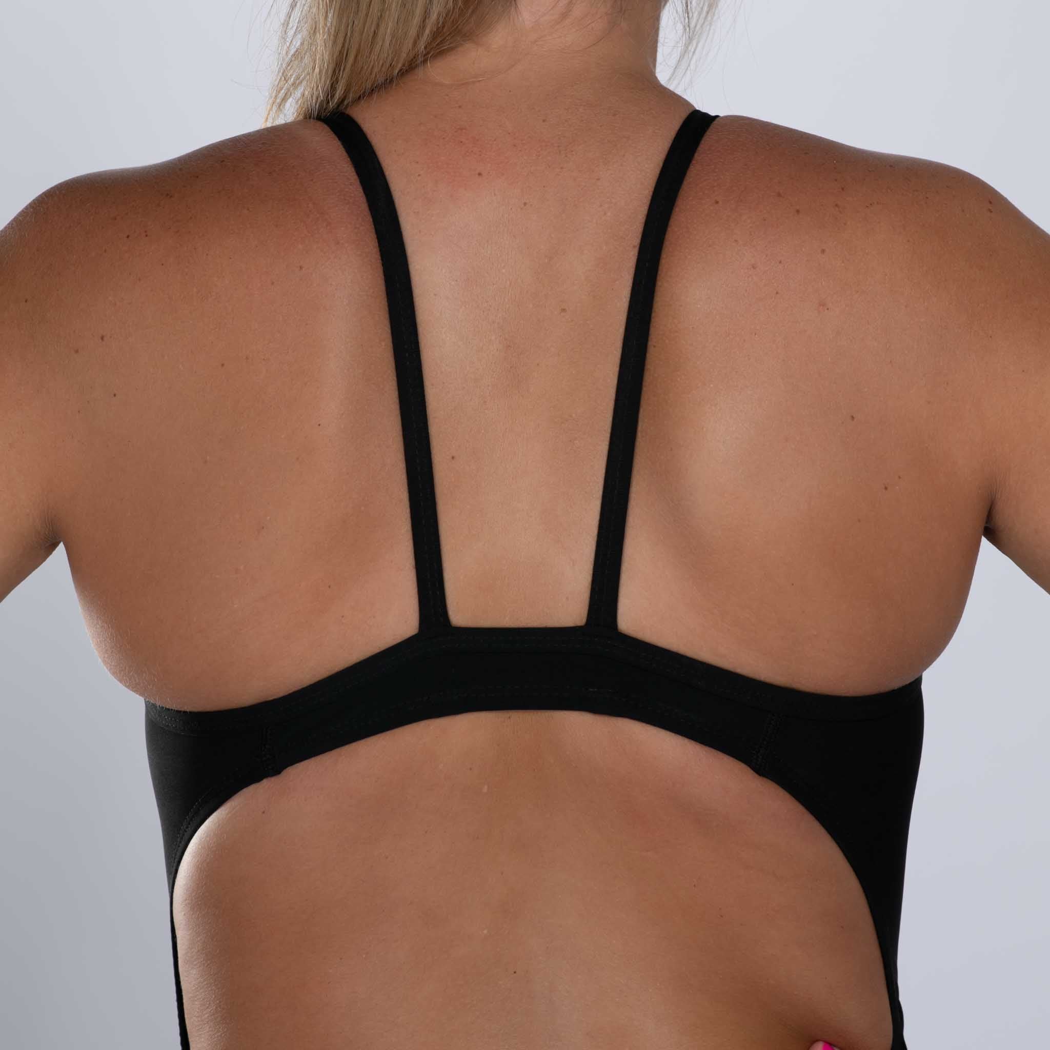 Premium Women's Elite Swimsuit - High-Quality Black One-Piece Bathing Suit for Swimming, Beach & Vacation | Slimming & Comfortable Design