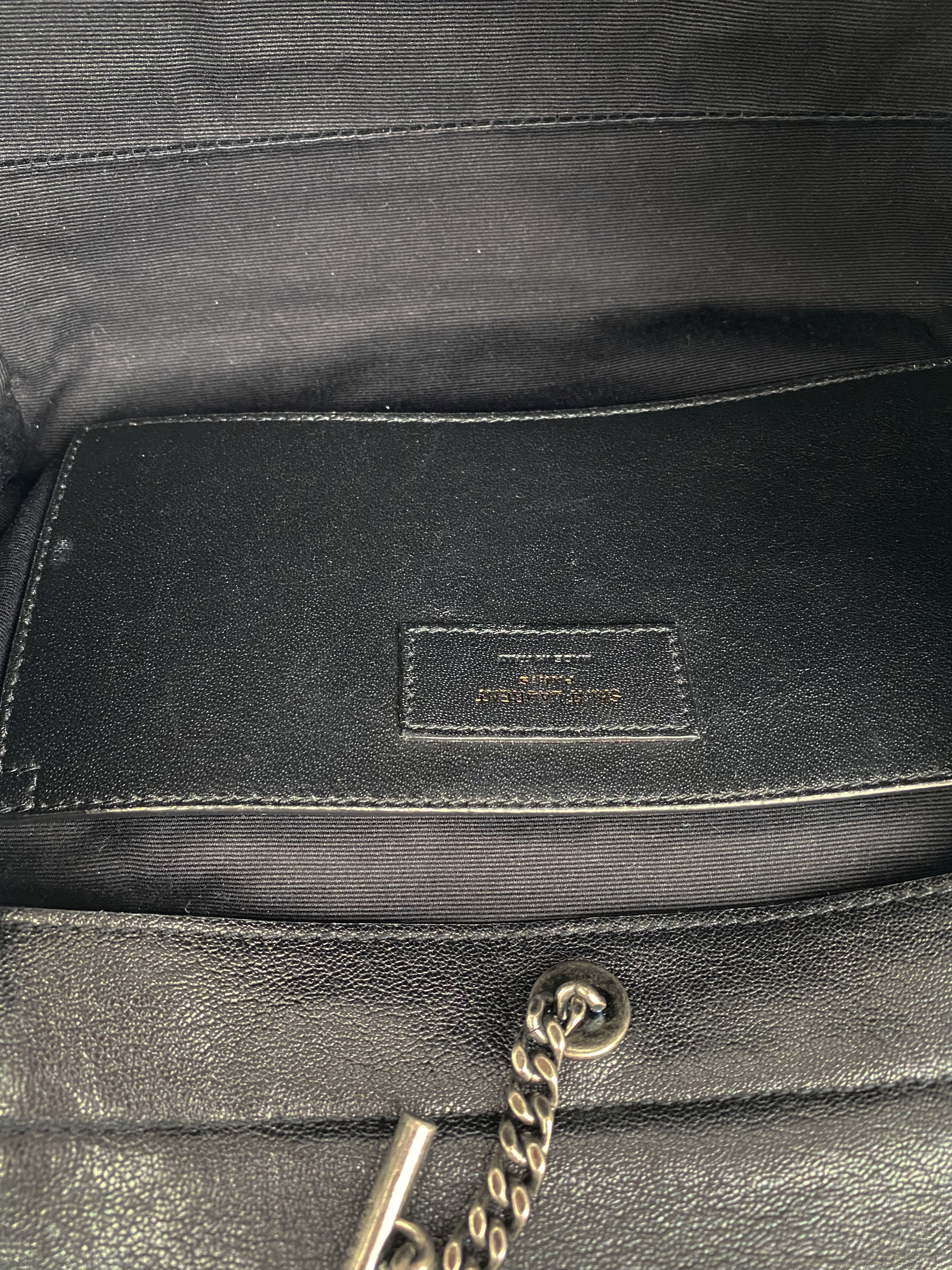 Saint Laurent Black Crinkled Leather Nolita Bag - Luxury Designer Handbag for Women | Perfect for Evening Events, Parties & Date Nights