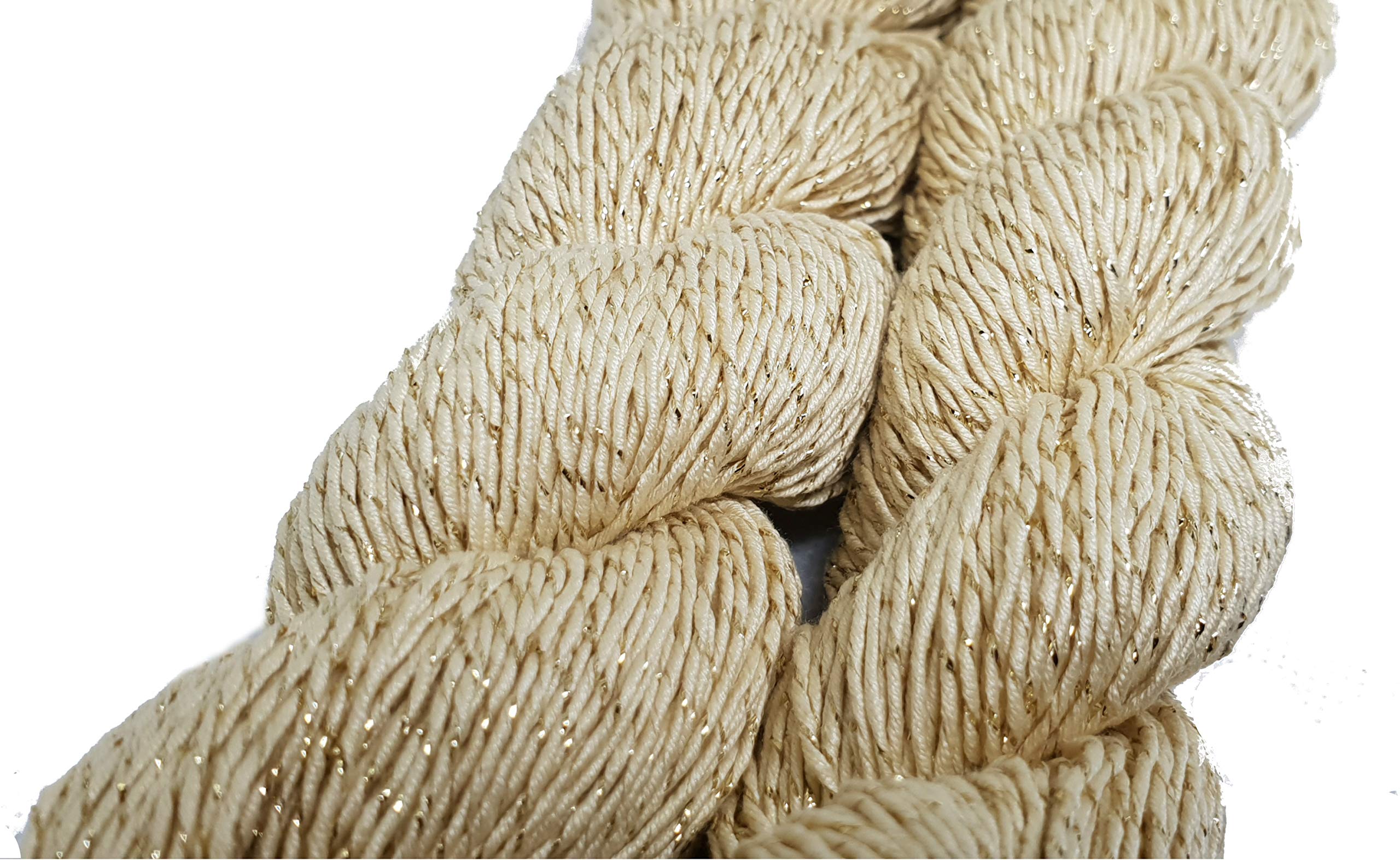 Sparkle Silk Yarn - 50g Pure Mulberry Silk Shimmer Yarn for Knitting, Crocheting & Weaving | Iridescent Baby Yarn in Natural White | Perfect for Handmade Scarves, Baby Blankets & Luxury Crafts