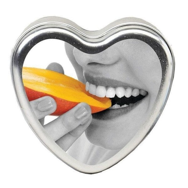 3-in-1 Heart Shaped Edible Mango Margarita Candle (4.7 Oz) - Romantic Gift, Home Decor & Party Favors for Weddings, Anniversaries & Valentine's Day