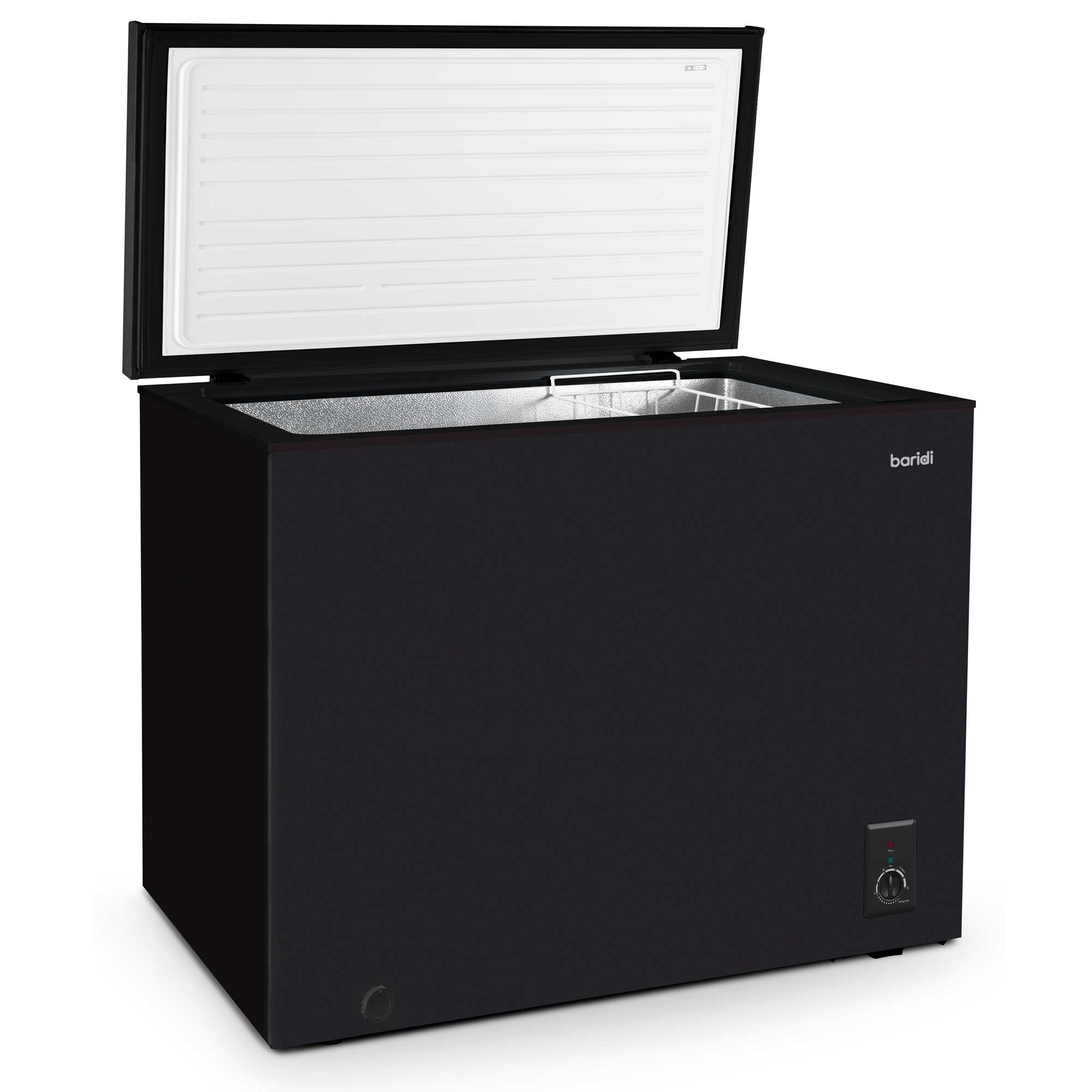 Baridi 7 Cu Ft Freestanding Chest Freezer - 199L Large Capacity Energy Efficient Deep Freezer with Adjustable Thermostat - Perfect for Garage, Basement & Home Use - Black (Model DH151)