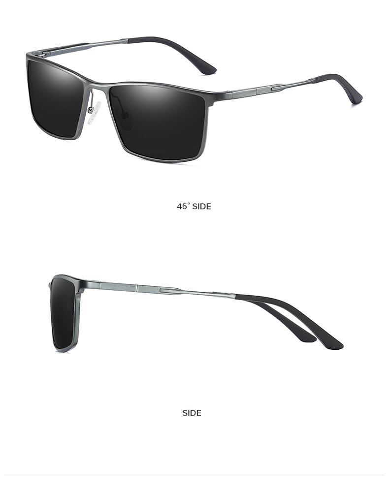 Aidien Unisex Full Rim Aluminum Magnesium Square Reading Glasses & Sunglasses B8676 - Stylish Eyewear for Reading, Outdoor Activities & Fashion Accessories