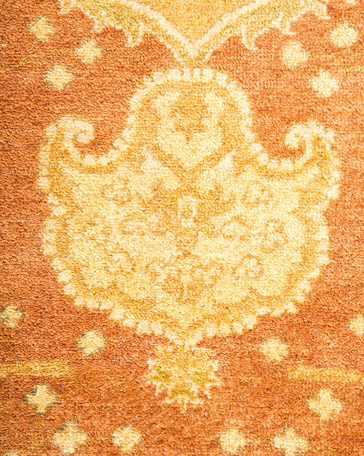 Handmade Wool Oriental Mogul Brown 6x9 Area Rug - Traditional Hand-Knotted One-of-a-Kind Solo Rugs for Living Room, Bedroom & Home Decor