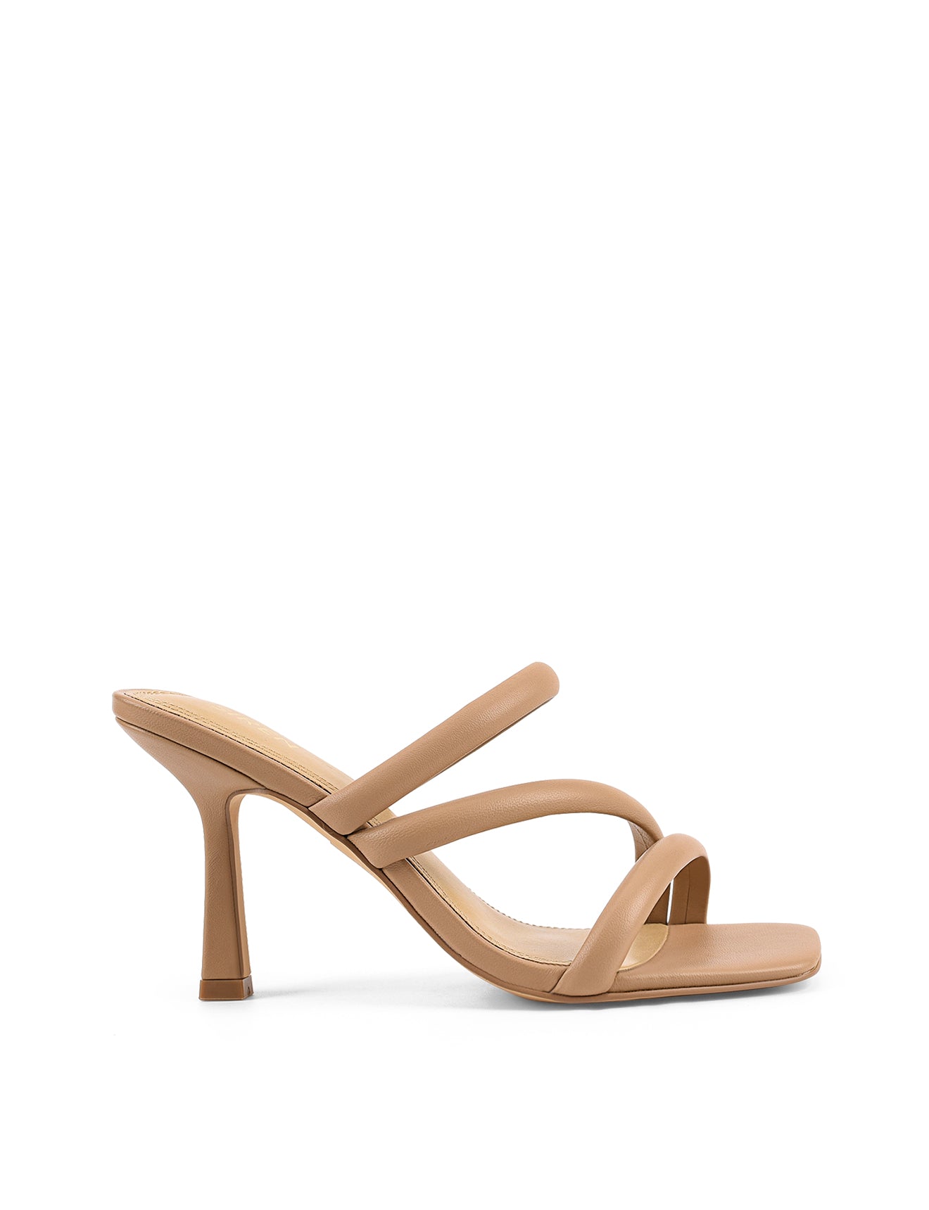 Spence Women's Almond Leather Heeled Sandals - Comfortable Dressy Sandals for Weddings, Parties & Summer Outfits