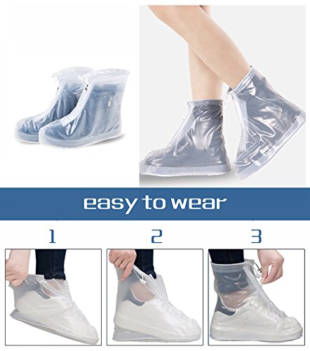 Non-Slip Reusable Waterproof Rain Shoe Covers for Women & Men - Perfect for Walking in Wet Weather, Commuting, and Outdoor Activities