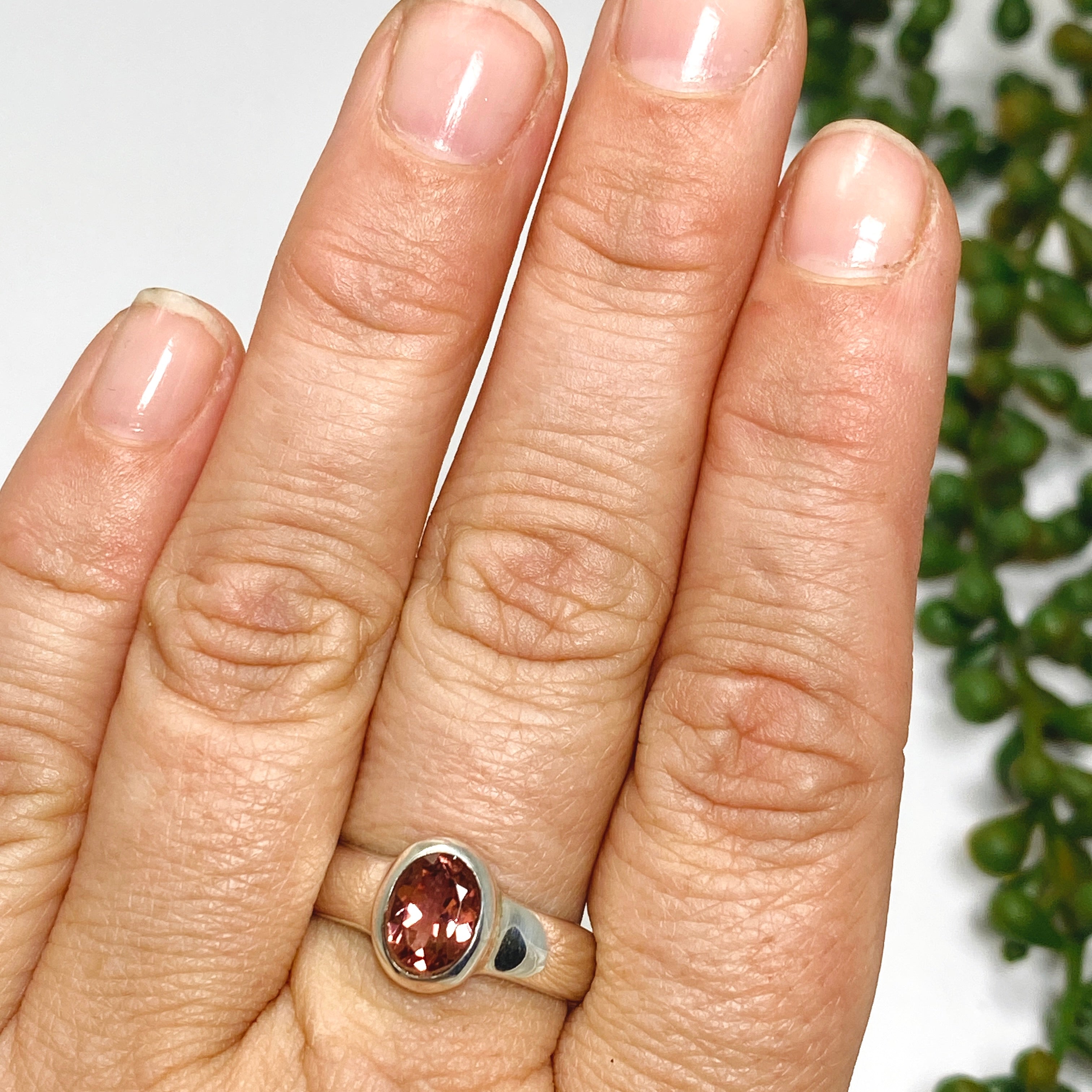 Pink Tourmaline Oval Faceted Ring Size 9 for Women - Elegant Gemstone Jewelry Gift for Birthday, Anniversary & Special Occasions