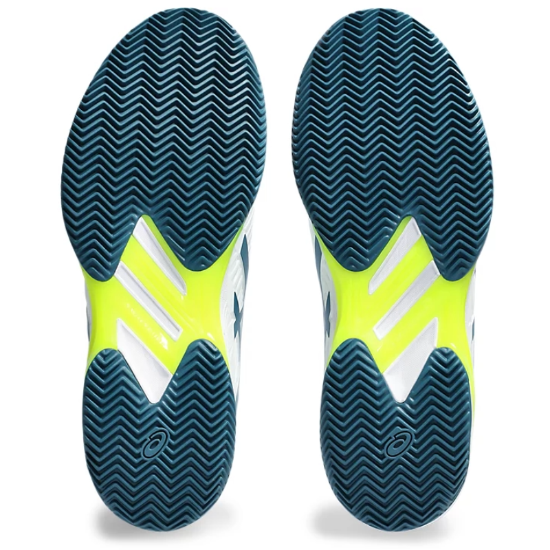 ASICS Solution Speed FF 2 Men's Tennis Shoes - White/Restful Teal - Clay Court Performance Footwear for Competitive Play & Training