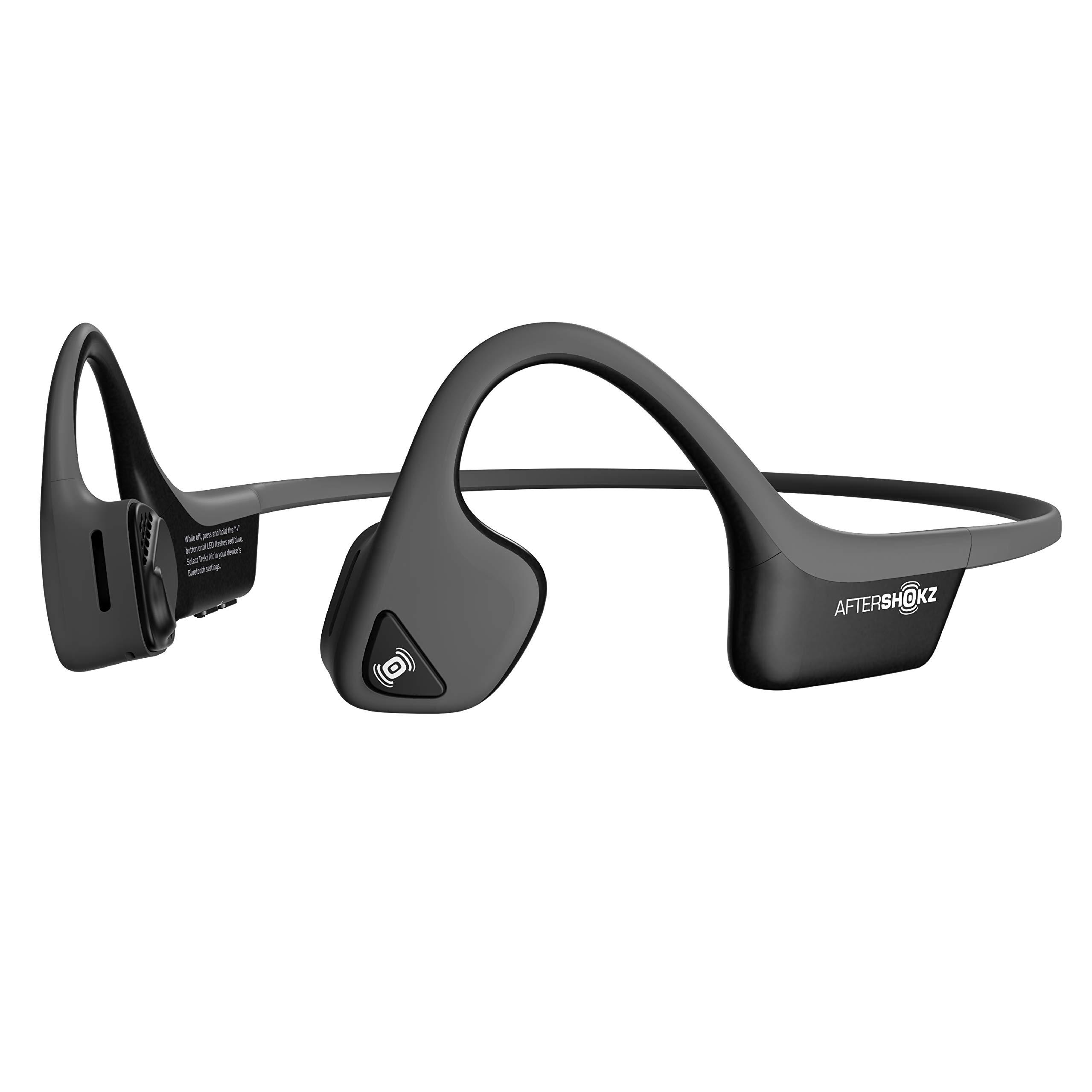AfterShokz AS650 Air Open Ear Wireless Bone Conduction Headphones - Slate Grey | Sweatproof & Lightweight for Running, Cycling, Workouts & Outdoor Activities