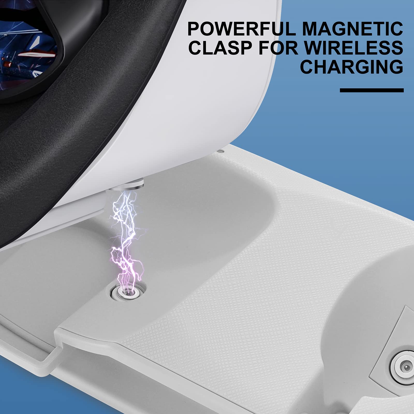 VR Charging Dock for Oculus/Meta Quest 2 - Fast Charging Stand with LED Light, 2 Rechargeable Batteries & USB-C Cable | Perfect for Gaming, VR Entertainment & Multiplayer Sessions