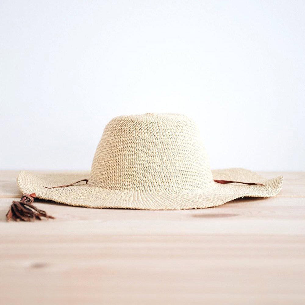 Authentic Ghanaian Straw Hat - Handwoven Natural Fiber Sun Hat for Women & Men - Perfect for Beach, Garden, and Summer Outdoor Activities
