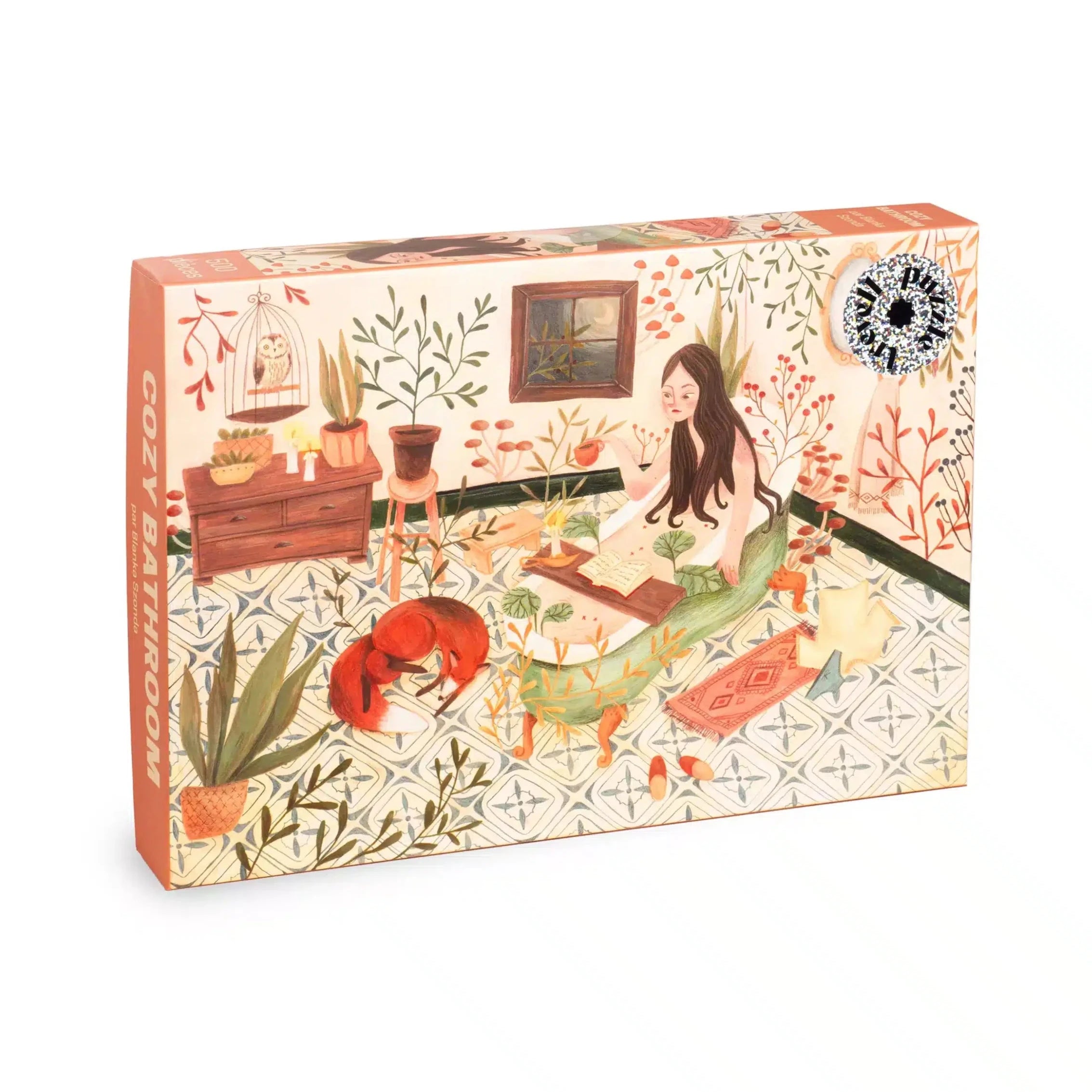 500 Piece Jigsaw Puzzle - Cozy Bathroom Scene - Perfect for Family Game Night & Relaxation Activities