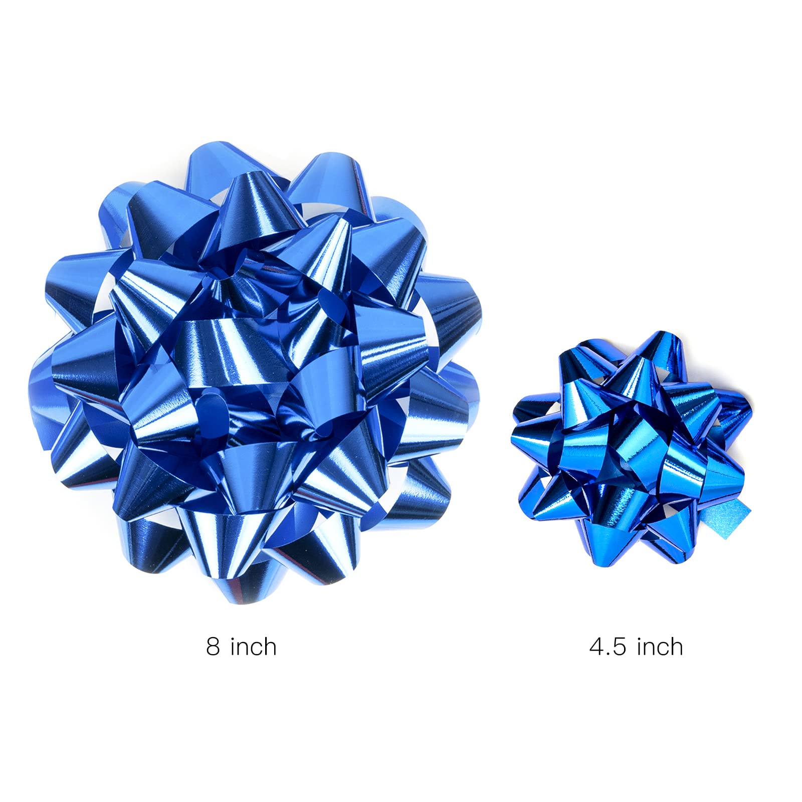 MAYPLUSS 8 Inch Royal Blue Gift Bow - Premium Quality Decorative Ribbon for Birthday, Christmas, Wedding & Party Favors - Perfect for Gift Wrapping, Home Decor & Event Decoration