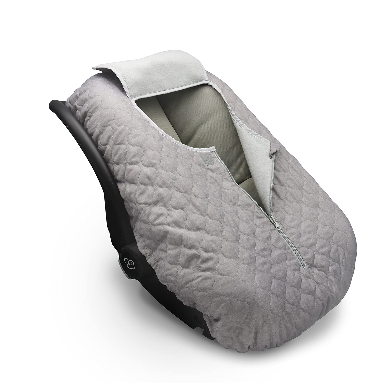 Travel Bug Winter Car Seat Cover - Soft & Warm Heather Grey - Perfect for Cold Weather & Road Trips