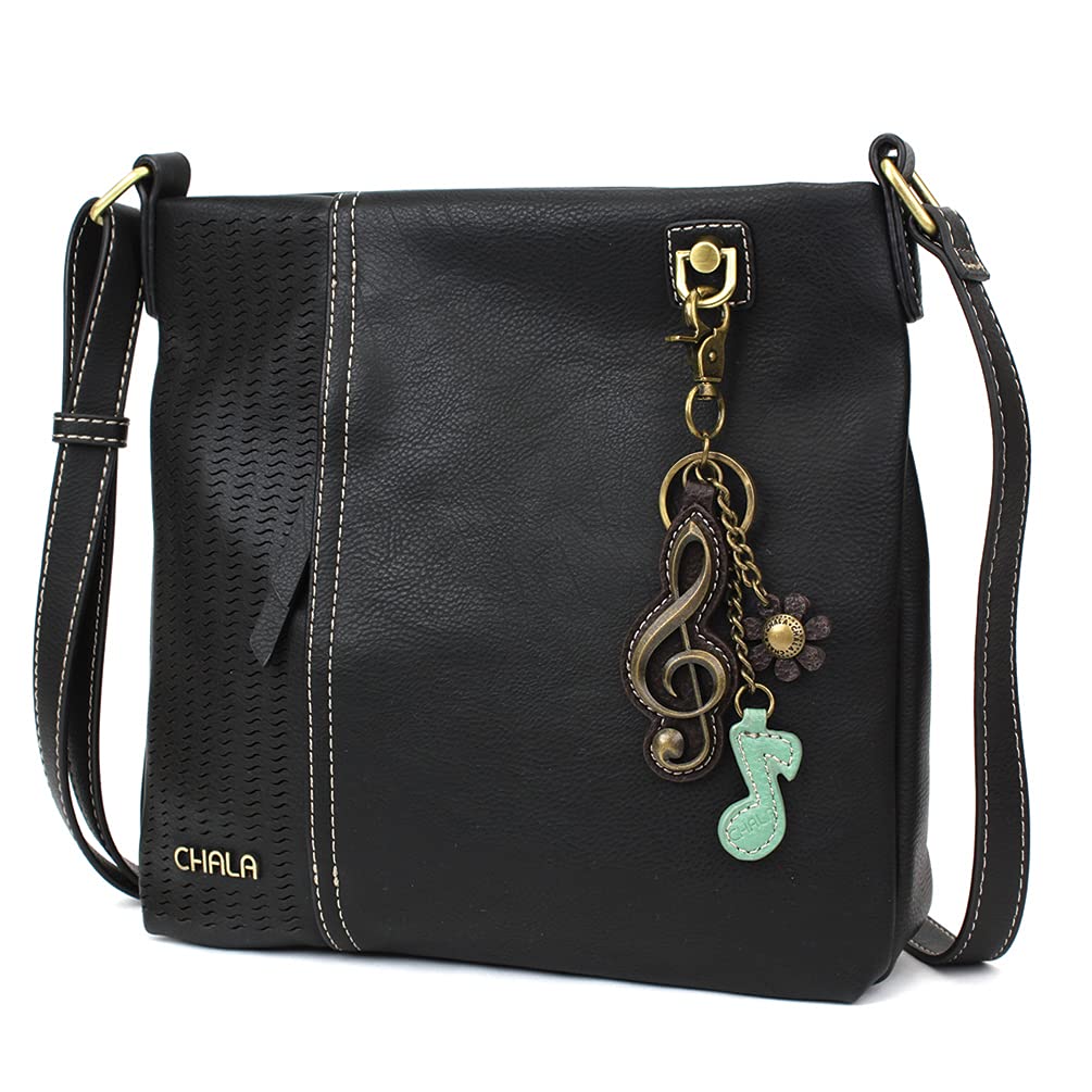 CHALA Laser Cut Crossbody Bag - Faux Leather Purse for Women, Stylish Black Shoulder Bag - Perfect for Work, Travel & Everyday Use