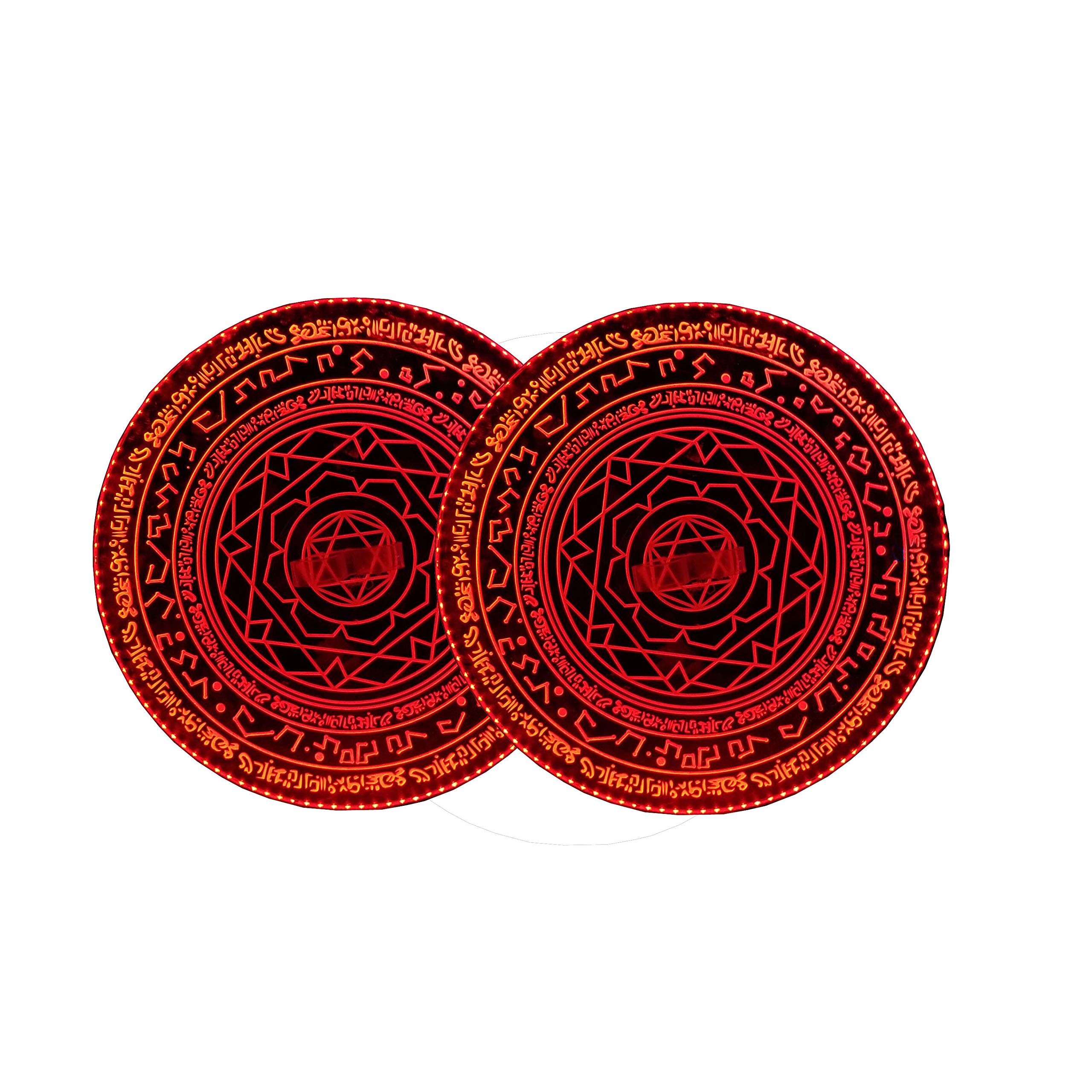 Authentic Raggadorr Ruby Rings Replica - Doctor Magic Shield Cosplay Prop for Fantasy LARP, Halloween Costumes & Medieval Themed Parties