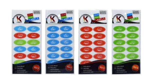 36 Kosher Meat Labels - Oven Safe up to 500°F, Freezer & Microwave Safe, Dishwasher Proof, Hebrew Lettering, Color-Coded Kitchen Stickers for Food Storage & Meal Prep by The Kosher Cook - Perfect for Kosher Kitchens, Meal Organization & Pantry Labeling