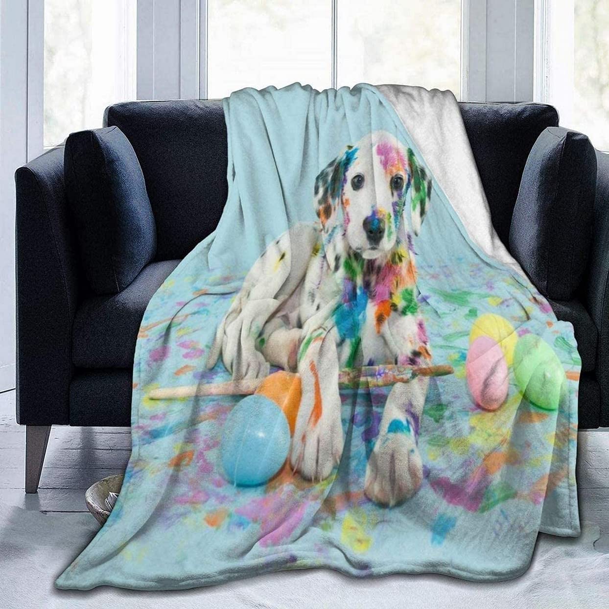 Easter Eggs Dog Throw Blanket - 50