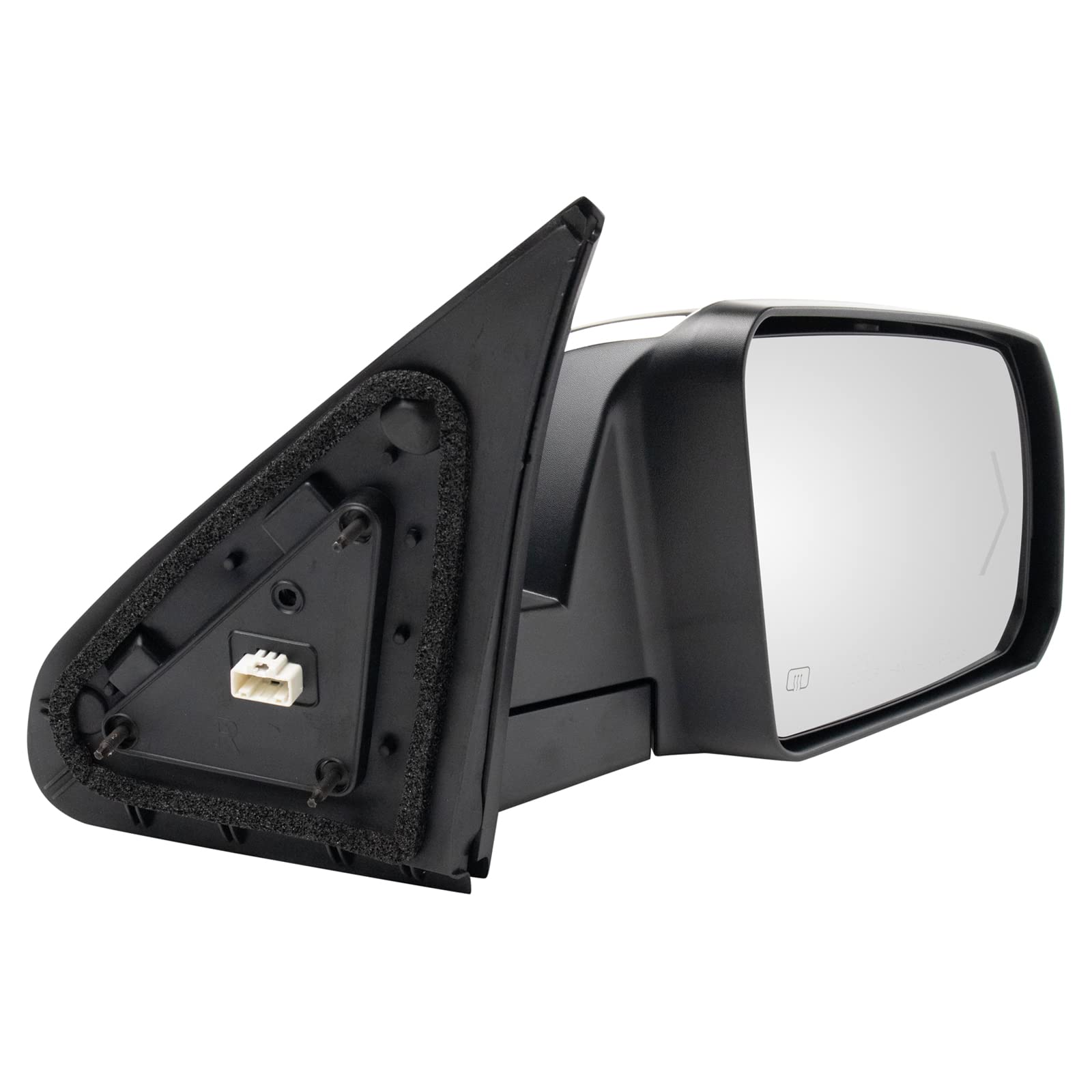Power Folding Heated Memory Signal Chrome Passenger Side Mirror for Toyota Tundra & Sequoia - RH (Right Hand) - Perfect for Winter Driving & Enhanced Safety