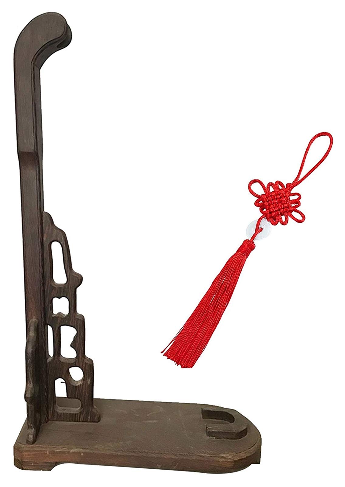 ACCDUER Solid Wood Samurai Sword Display Stand - Katana Holder for Horizontal Floor Display | Perfect for Home Decor, Martial Arts Studios & Anime Collections (Color: B)