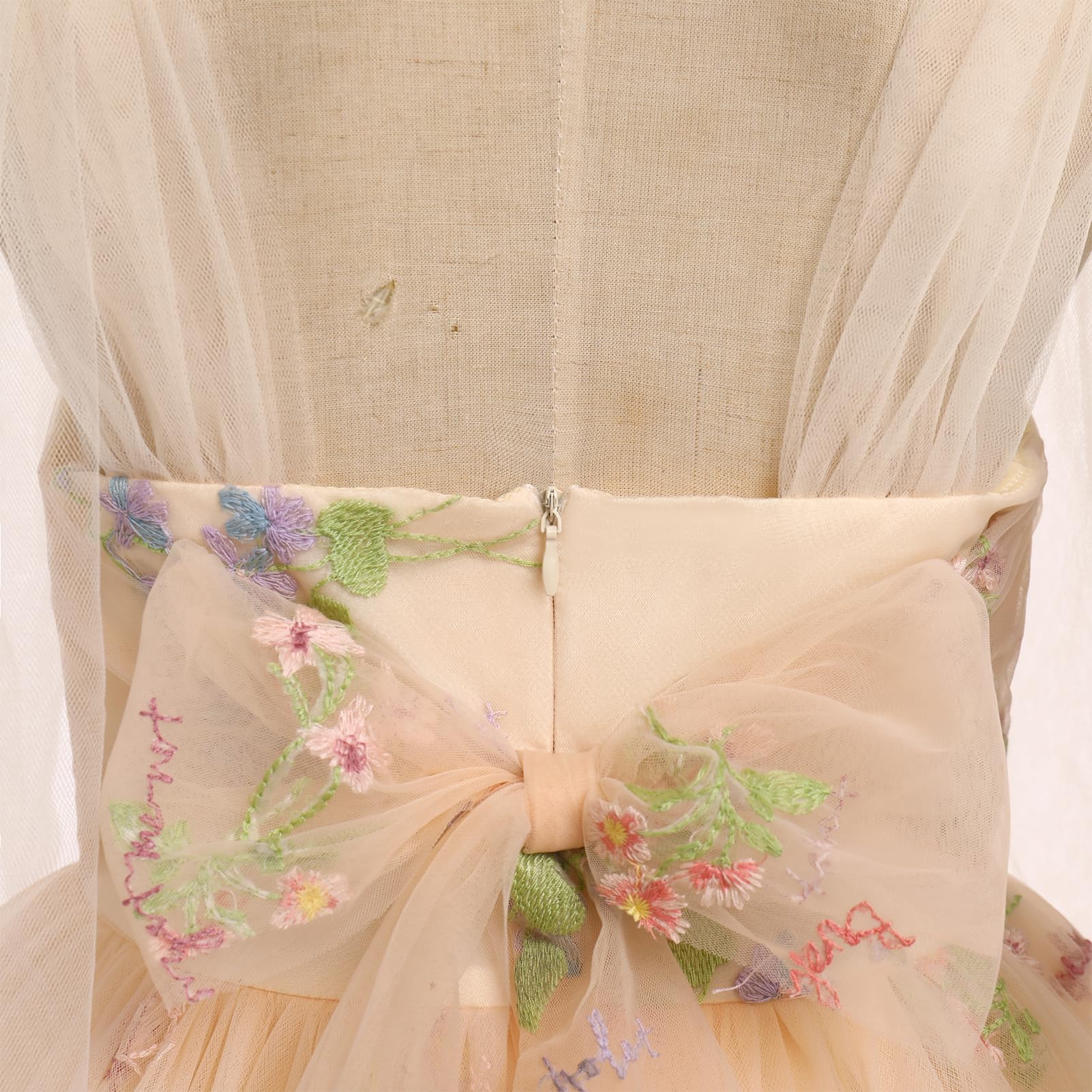 Butterfly Flower Girl Dress for Kids - Princess Birthday Party, Wedding Bridesmaid, Pageant Formal Gown with Backless Tulle Design | Perfect for Special Occasions, Photo Shoots & Celebrations