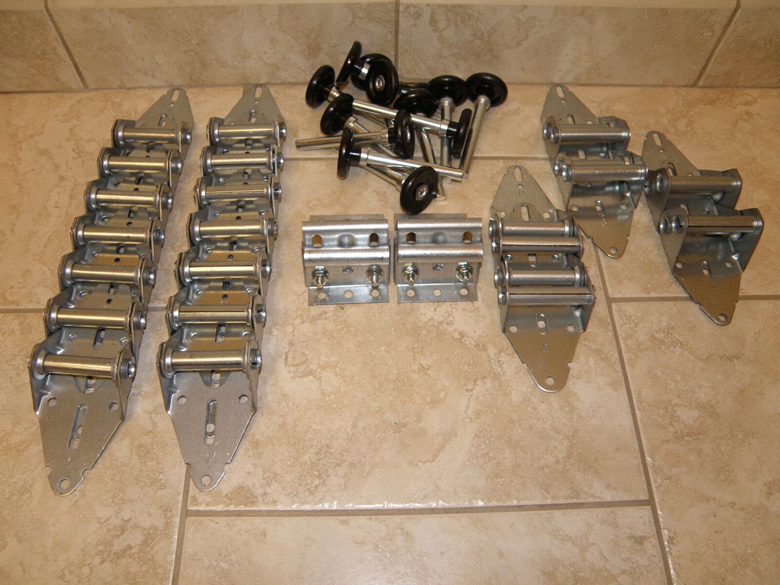 Garage Door Hinge & Roller Tune Up Kit for 16x8 or 18x8 Nylon Rollers - Smooth & Quiet Operation for Residential Garage Doors