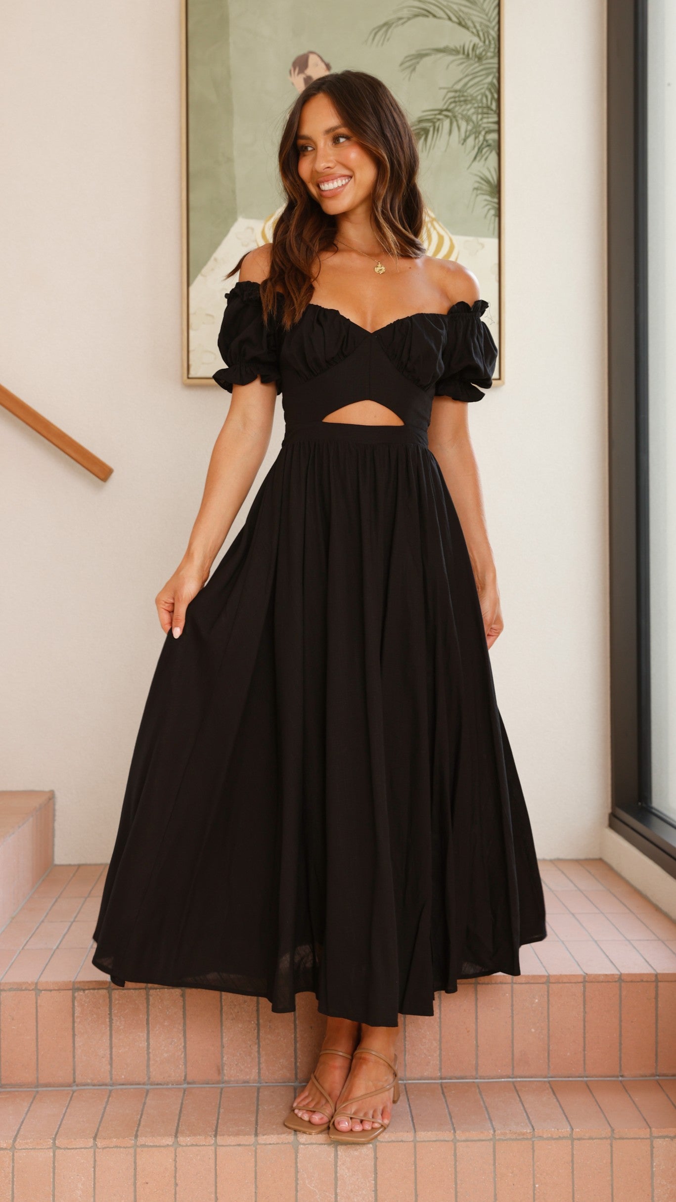 Stylish Black Hulu Maxi Dress for Women - Perfect for Summer, Beach, and Casual Outings