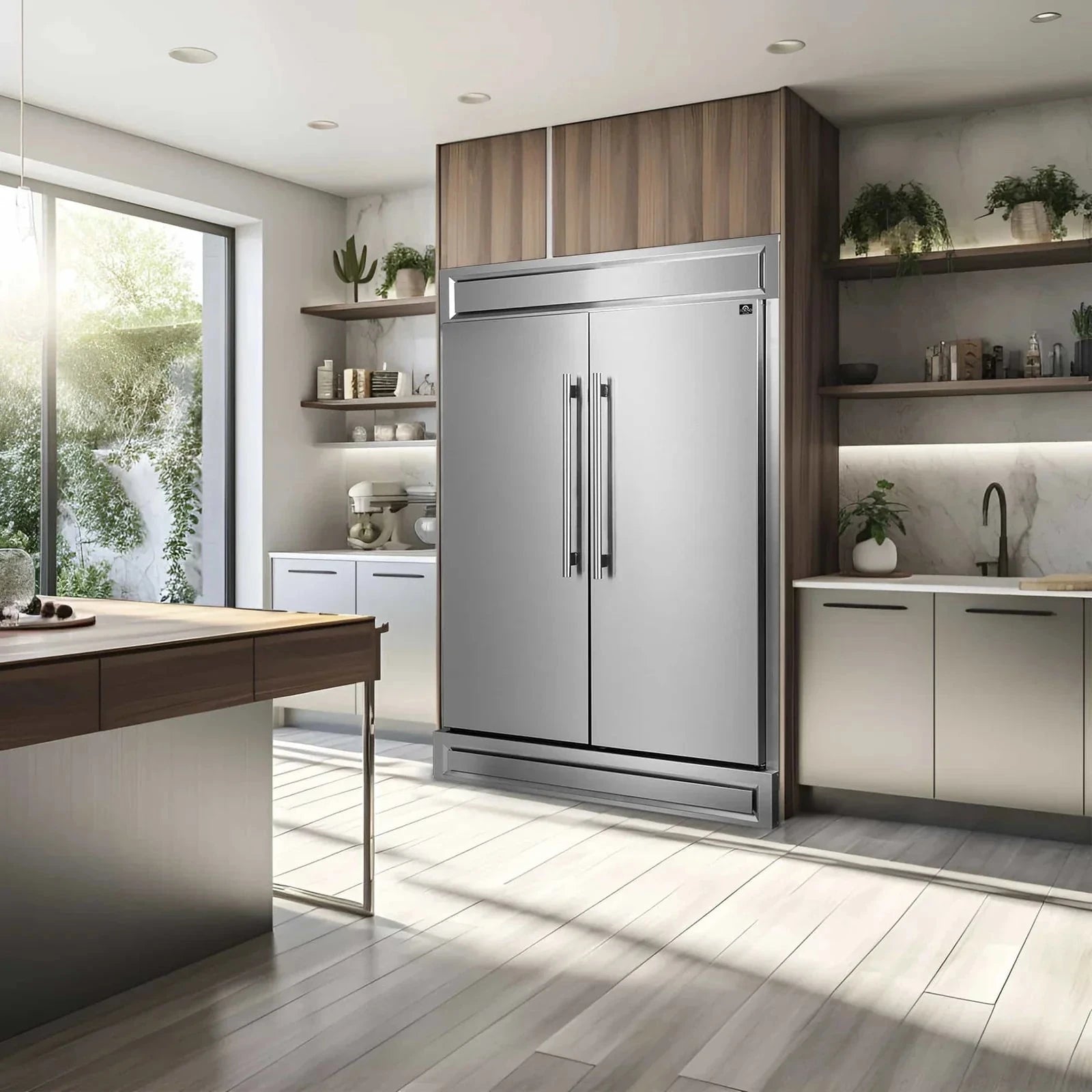 **Forno 48-Inch Gas Range & 60-Inch Built-In Refrigerator 2-Piece Stainless Steel Appliance Package (FBDL 019 06CAUS) – Perfect for Modern Kitchens & Open-Concept Homes**