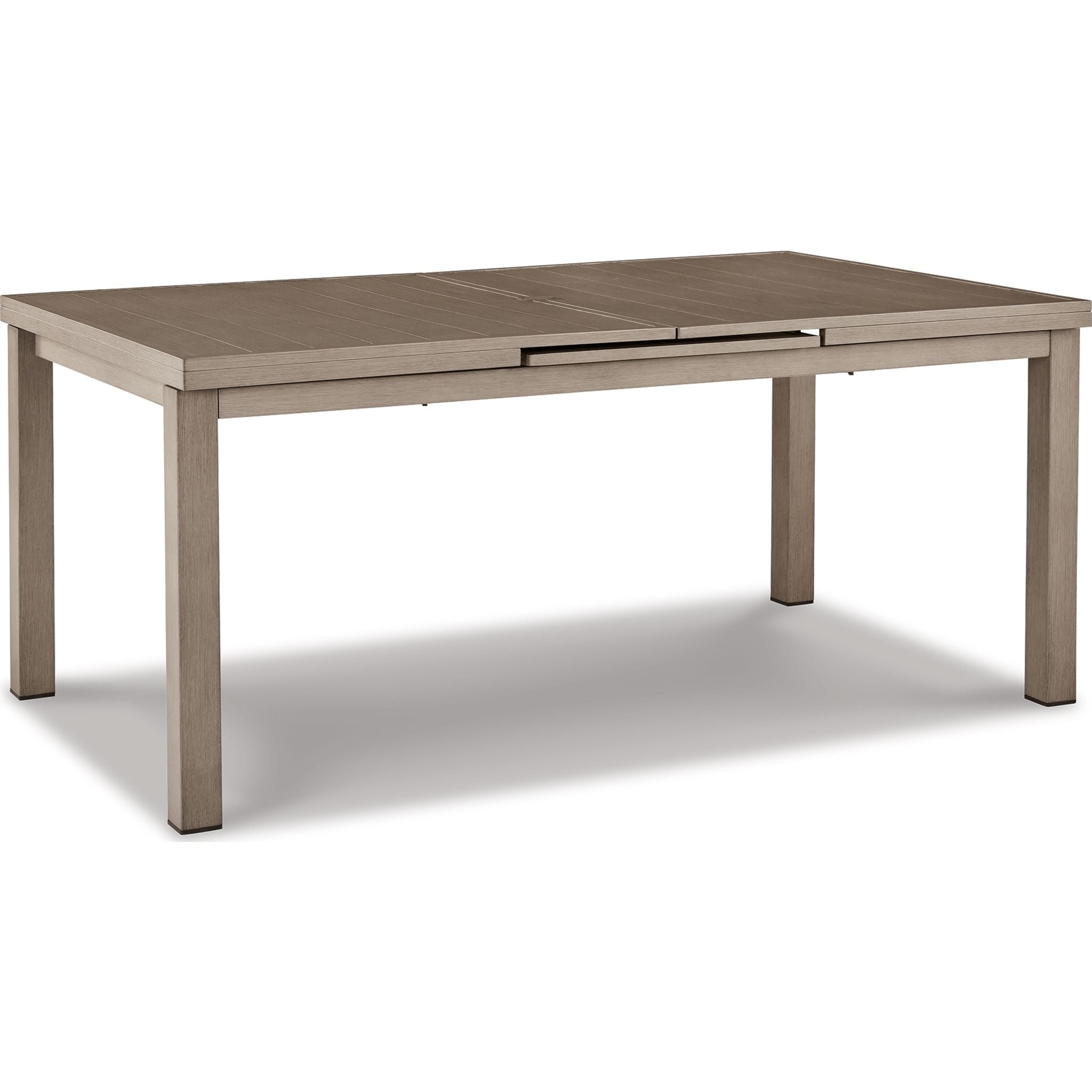 Beach Front Outdoor Rectangle Dining Table - Waterproof & UV Resistant Beige Patio Furniture for Poolside, Garden, and Backyard Dining