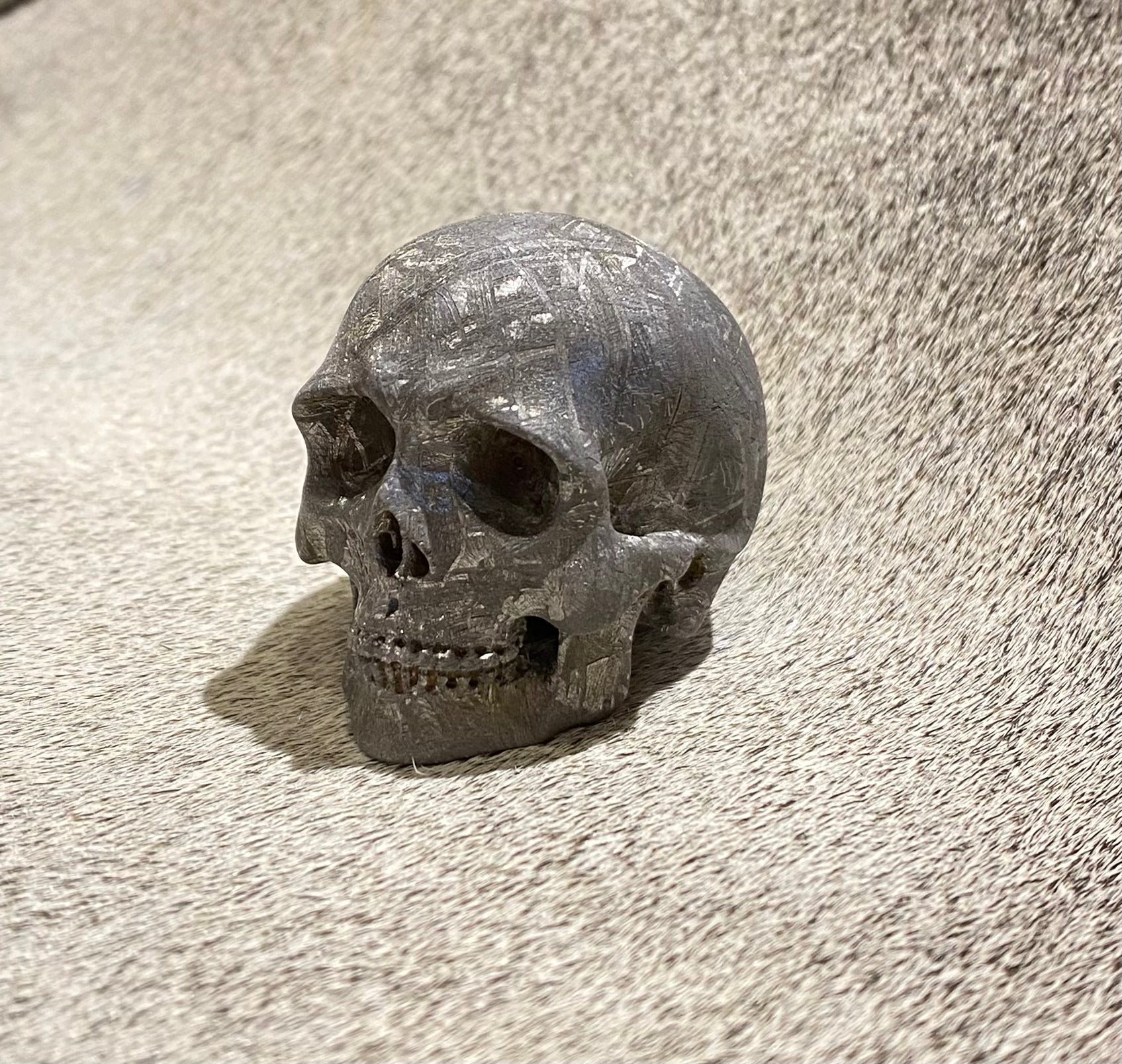 Genuine Gibeon Meteorite Skull - Unique Collectible & Spiritual Artifact for Meditation, Home Decor & Gift Ideas