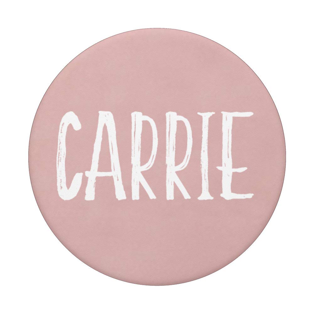 Personalized Carrie Name Rose Pink Necklace - Custom Name Jewelry for Girls, Women, Gifts for Birthday, Anniversary, Valentine's Day