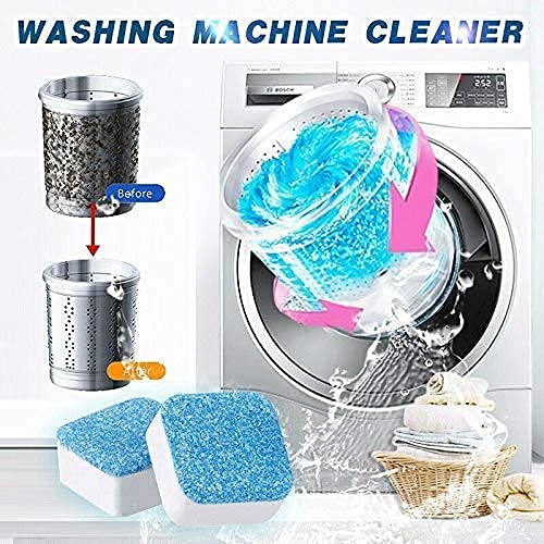Tinkpin (20 Pack) Washing Machine Deep Cleaner Tablets - Descaling & Stain Remover for All Front/Top Load Washers | Effervescent Cleaning Tablets for Automatic Tub Cleaning | Perfect for Laundry Maintenance & Odor Removal