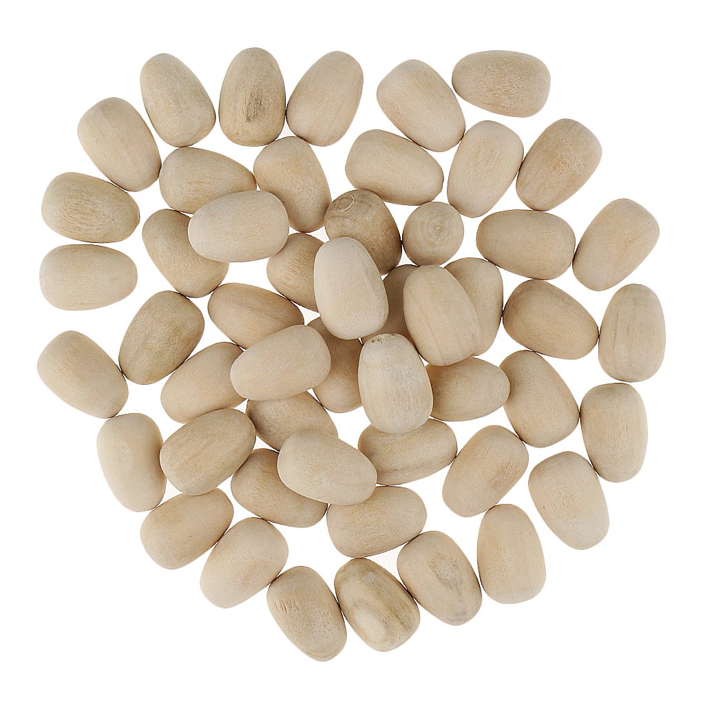 100pcs Unfinished Wooden Eggs - Natural Wood Easter Decorations for DIY Crafting, Painting & Home Decor - Perfect for Easter Basket Fillers, Spring Centerpieces & Holiday Crafts