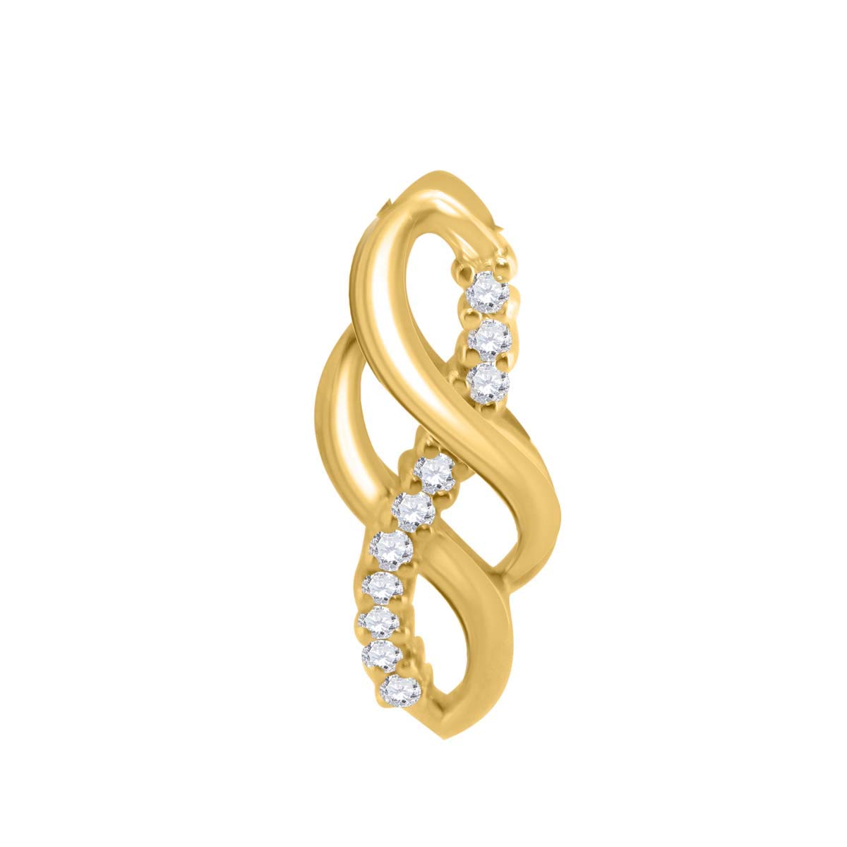 MauliJewels 10K Rose Gold & White/Yellow Gold Diamond Swirl Pendant Necklace for Women - 18
