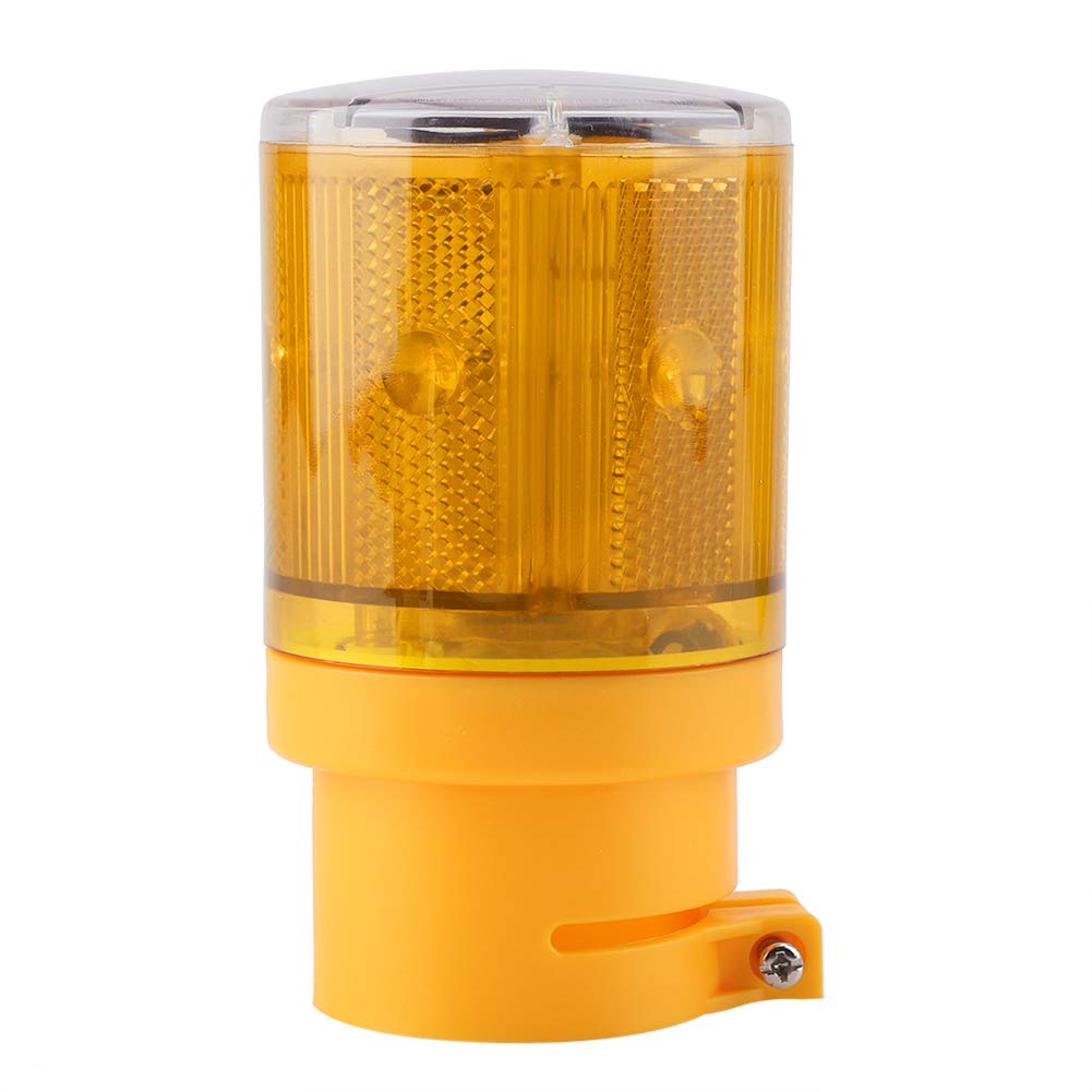 Jazar Solar LED Warning Light - Flashing Emergency Signal Light for Cars, Trucks, Road Safety - Weatherproof for Snow, Mud, Wind - Outdoor Hazard Warning Light (Yellow) - Perfect for Winter Driving, Construction Sites & Emergency Roadside Use