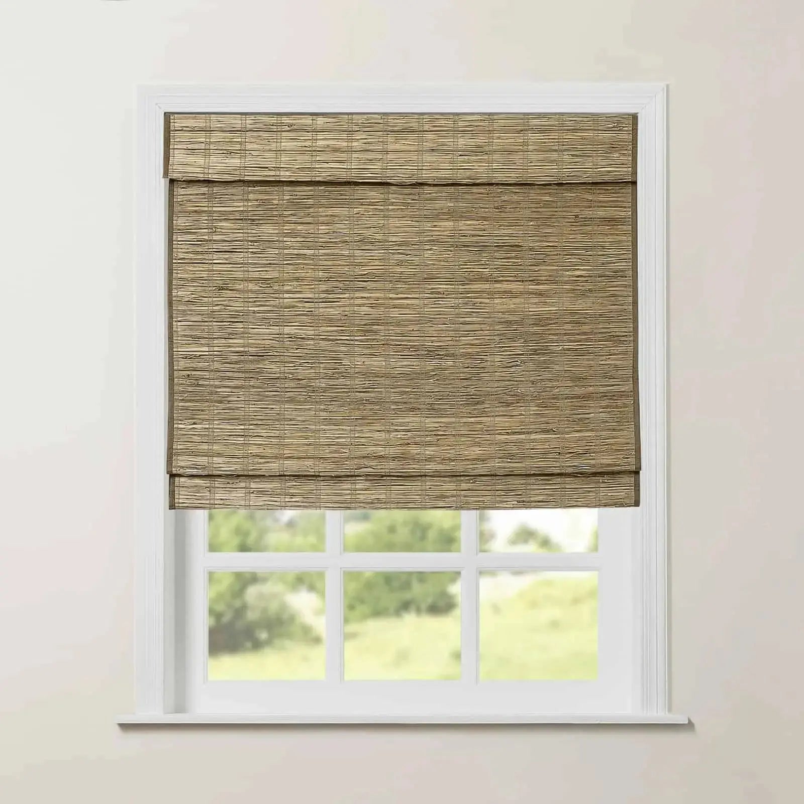 Rae Natural Ramie Jute Woven Wood Window Shades - Series M | Eco-Friendly Bamboo Blinds for Living Room, Bedroom & Office | Light Filtering & UV Protection