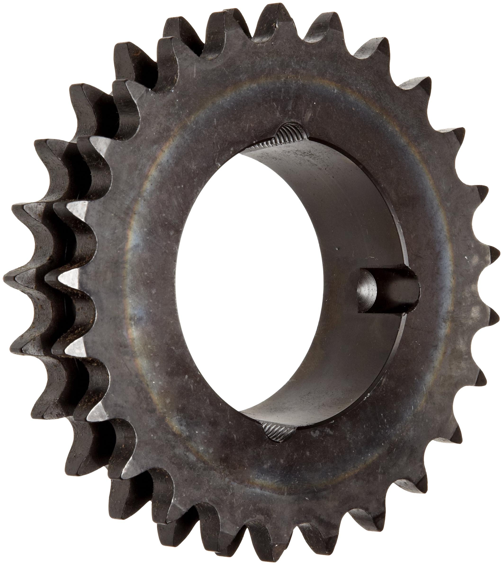 Hardened Teeth Martin Roller Chain Sprocket - Taper Bushed, Type B Hub, Double Strand, Size 50 Chain, 0.625