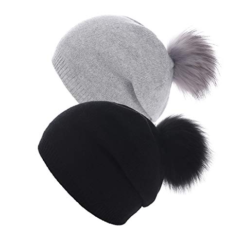 Luxury Cashmere Knit Wool Beanie for Men & Women - Soft Winter Warm Hat for Cold Weather - Perfect for Skiing, Hiking, and Outdoor Activities