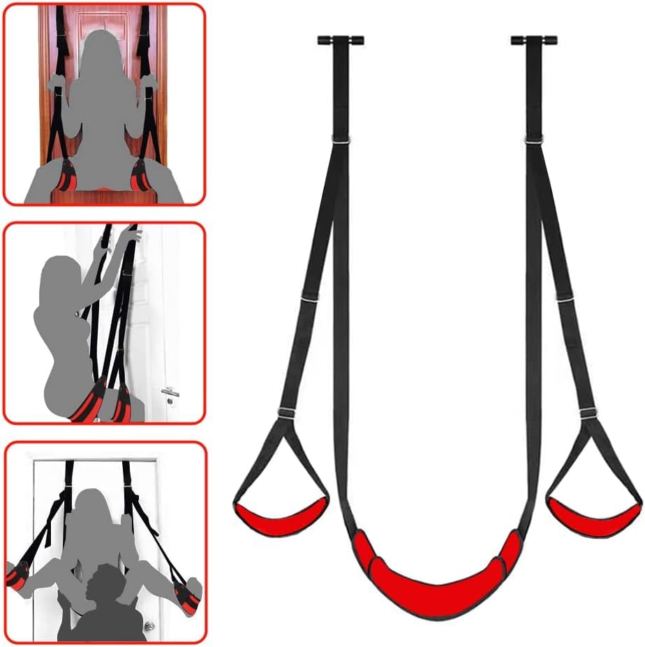 Adjustable Door Sex Swing with Padded Seat - Adult Bondage BDSM Toy for Couples - Strong Straps for Secure Suspension - Perfect for Bedroom Play, Spicing Up Relationships & Yoga-Inspired Intimacy