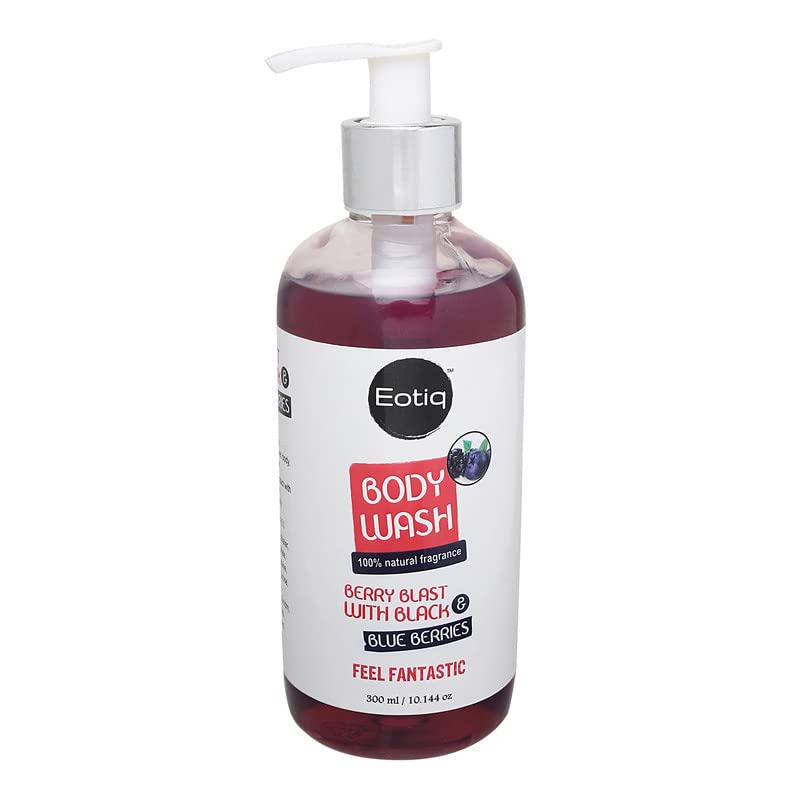 Eotiq Fresh Berry Blast Body Wash - Powerfruit Shower Gel with Antioxidants & Exfoliating Beads for Softer, Smoother Skin | Hydrating & Revitalizing Daily Shower Gel for Women & Men