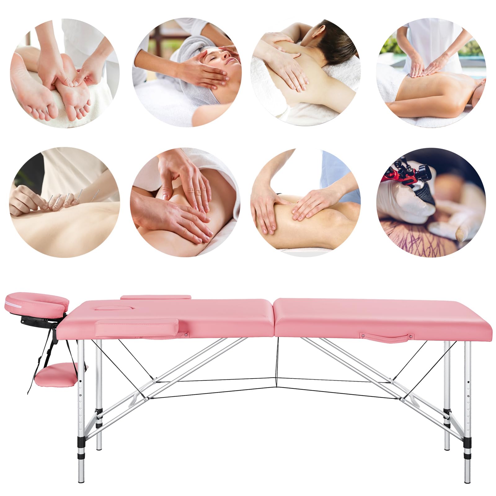 Yaheetech Portable Adjustable Massage Table - 24