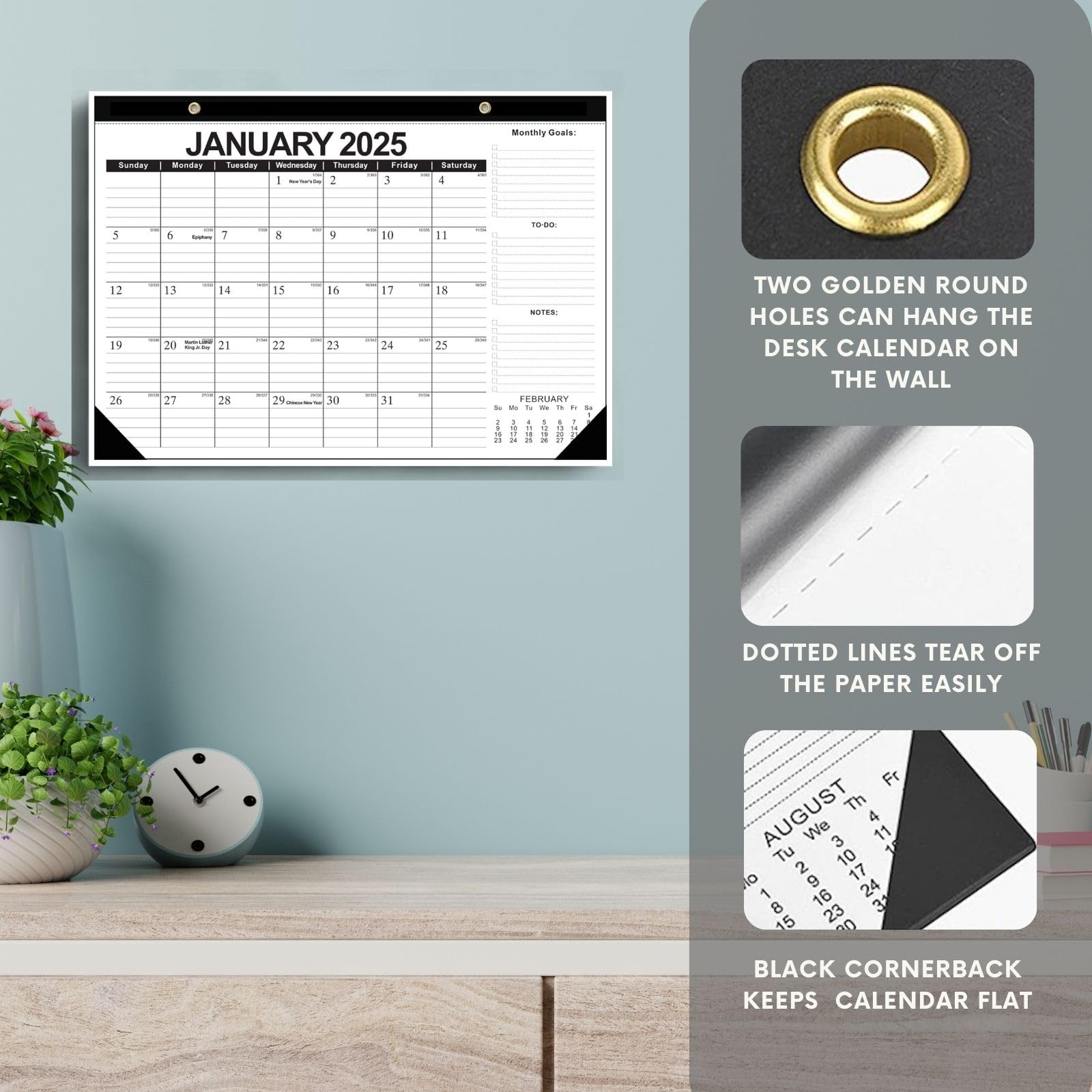 2025-2026 Large 18-Month Wall Calendar with Julian Dates | Jan 2025 - Jun 2026 | 17