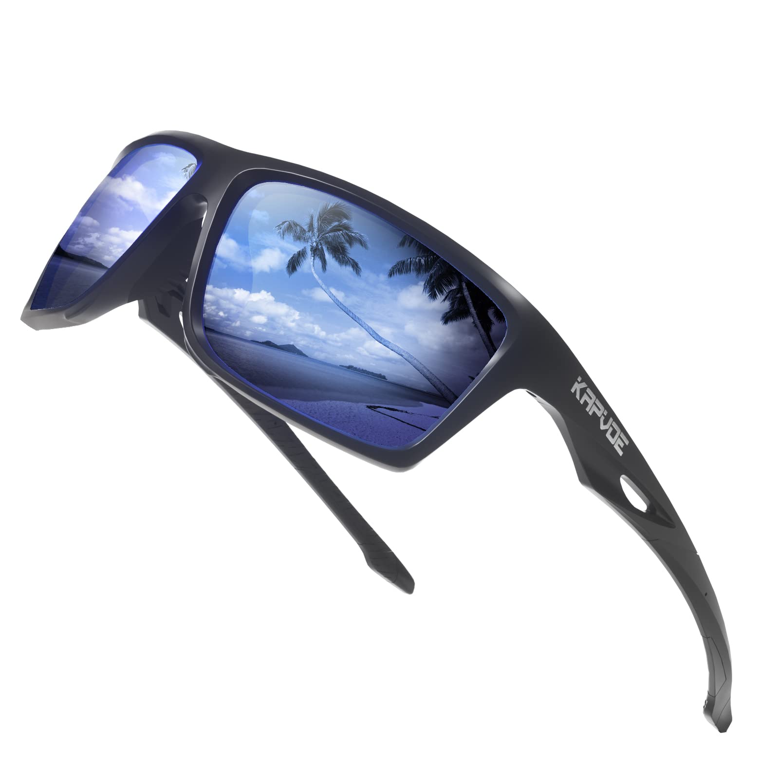 KAPVOE Polarized Sports Sunglasses for Men & Women - UV Protection, Lightweight & Shatterproof for Running, Cycling, Driving, Fishing & Golf | Perfect Outdoor Active Lifestyle Accessories