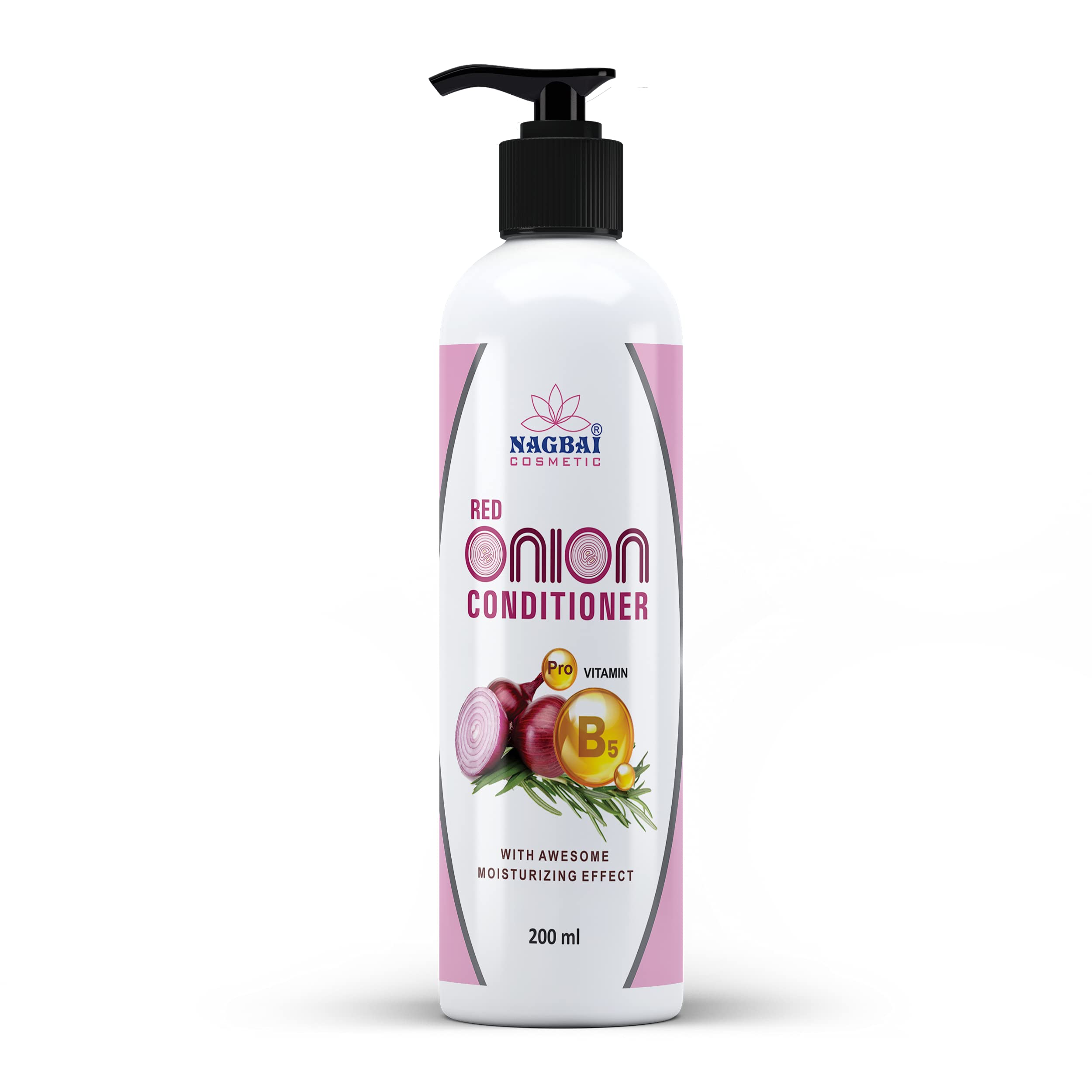 Nagbai Onion Hair Conditioner (200ml) - Natural & Chemical-Free for Smooth, Soft Hair - Infused with Onion Extract for Hair Growth & Repair - Perfect for Daily Use at Home or Salon